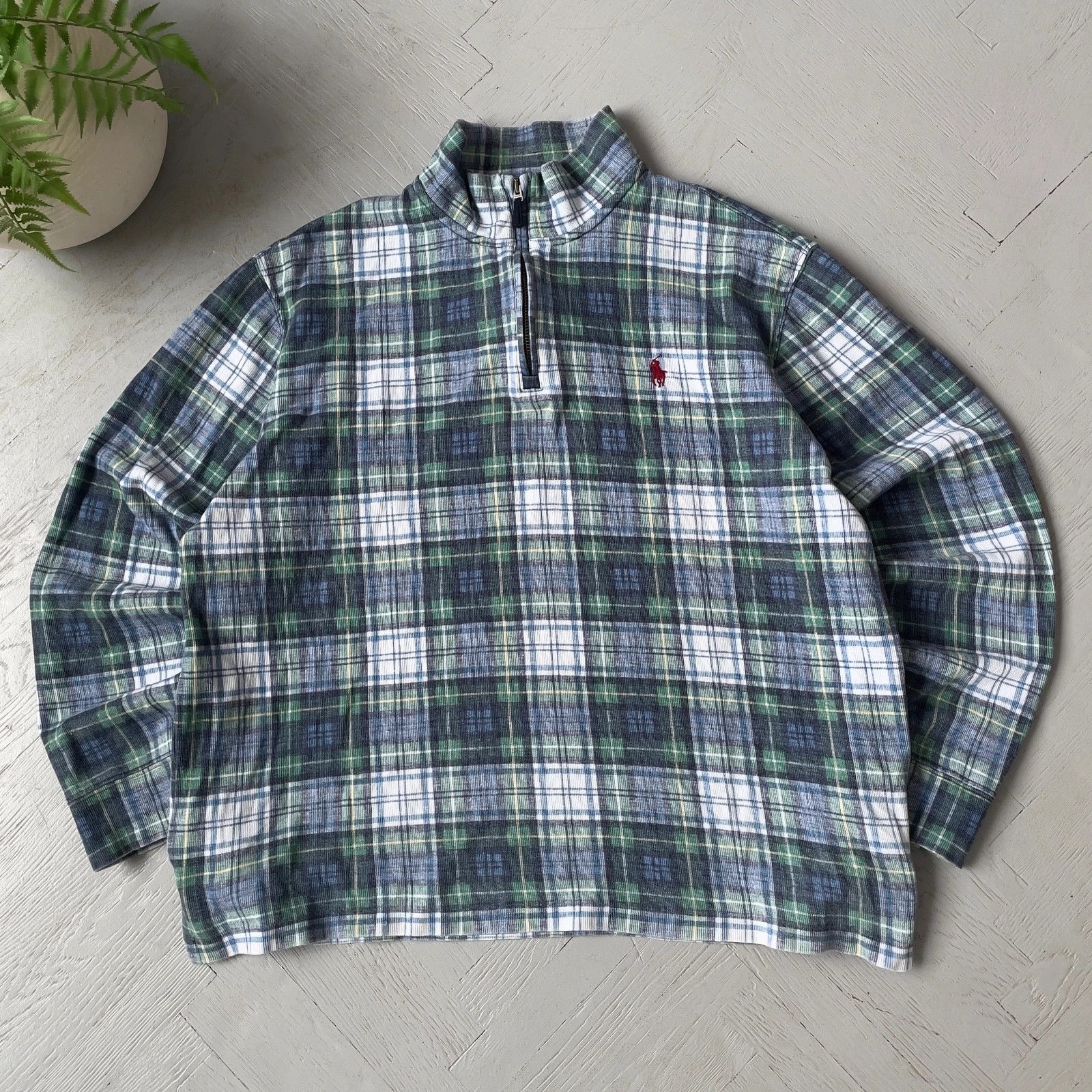 Polo Ralph Lauren Polo by Ralph Lauren Preppy 1/4 Zip Cotton Jumper Size US M / EU 48-50 / 2 - 1 Thumbnail