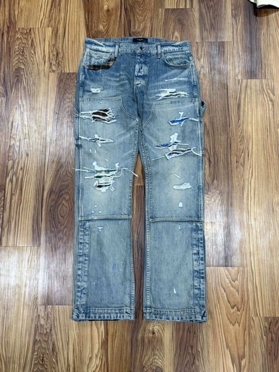 Amiri Sample AMIRI Carpenter Repaired Baggy Jeans Adjustable Cuffs Size US 32 / EU 48 - 1 Thumbnail