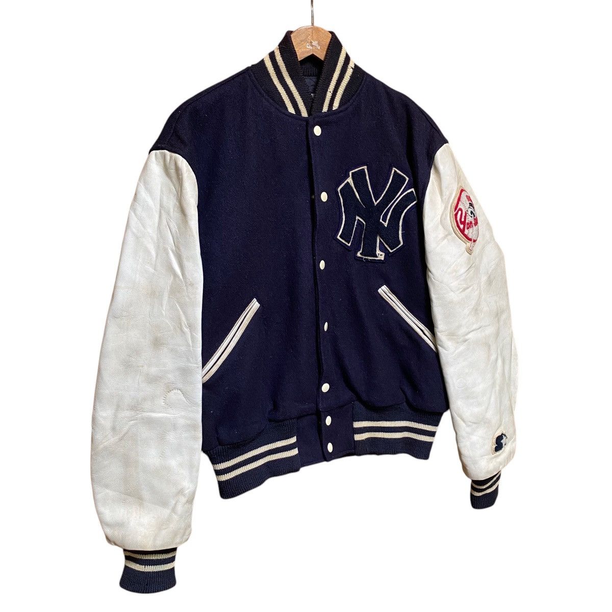 New York Yankees × Vintage 💥 70s NEW YORK YANKEES MLB STARTER SPORT VARSITY JACKET Size US L / EU 52-54 / 3 - 3 Thumbnail