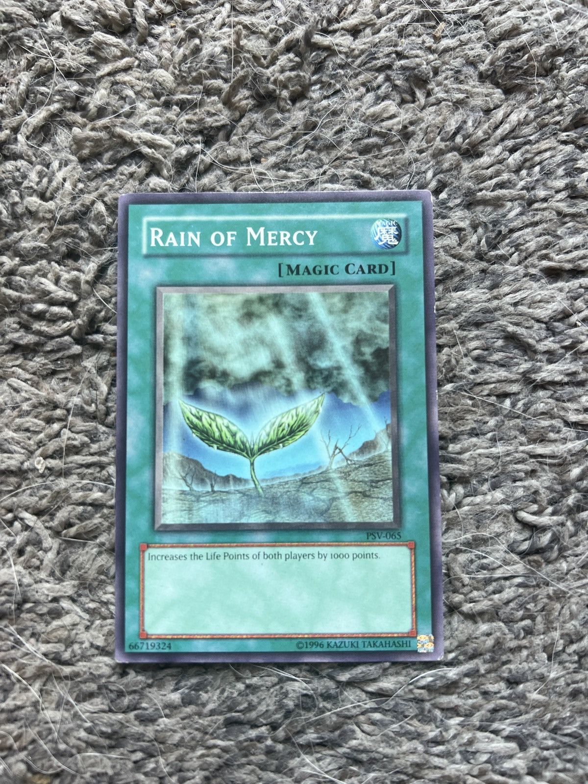 Vintage 1996 Konami Yu-Gi-Oh! Rain Of Mercy Card Size ONE SIZE - 1 Thumbnail