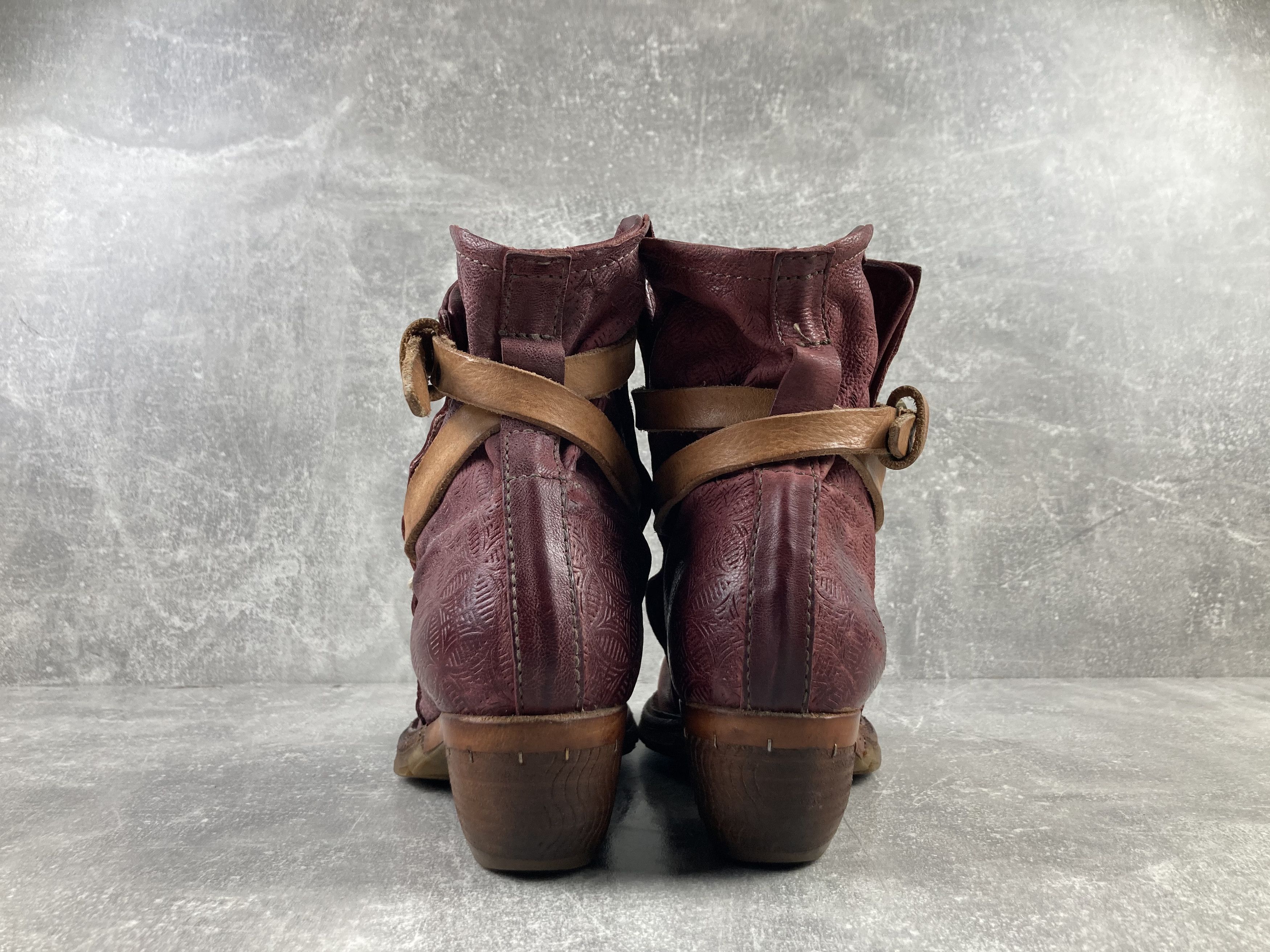 A.S.98 A.S.98 red avant garde 00s leather high belted heel boots Size US 8 / IT 38 - 7 Thumbnail