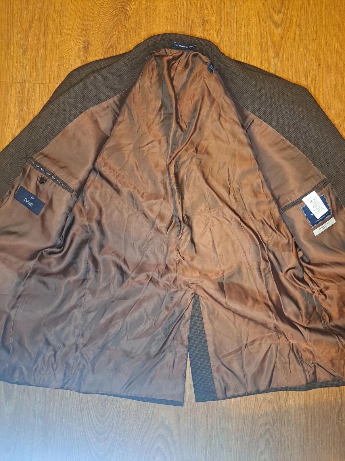 Hart Schaffner Marx Hart Schaffner Marx Sport Coat Mens 42L Brown Wool Nailhead Size 42L - 8 Thumbnail