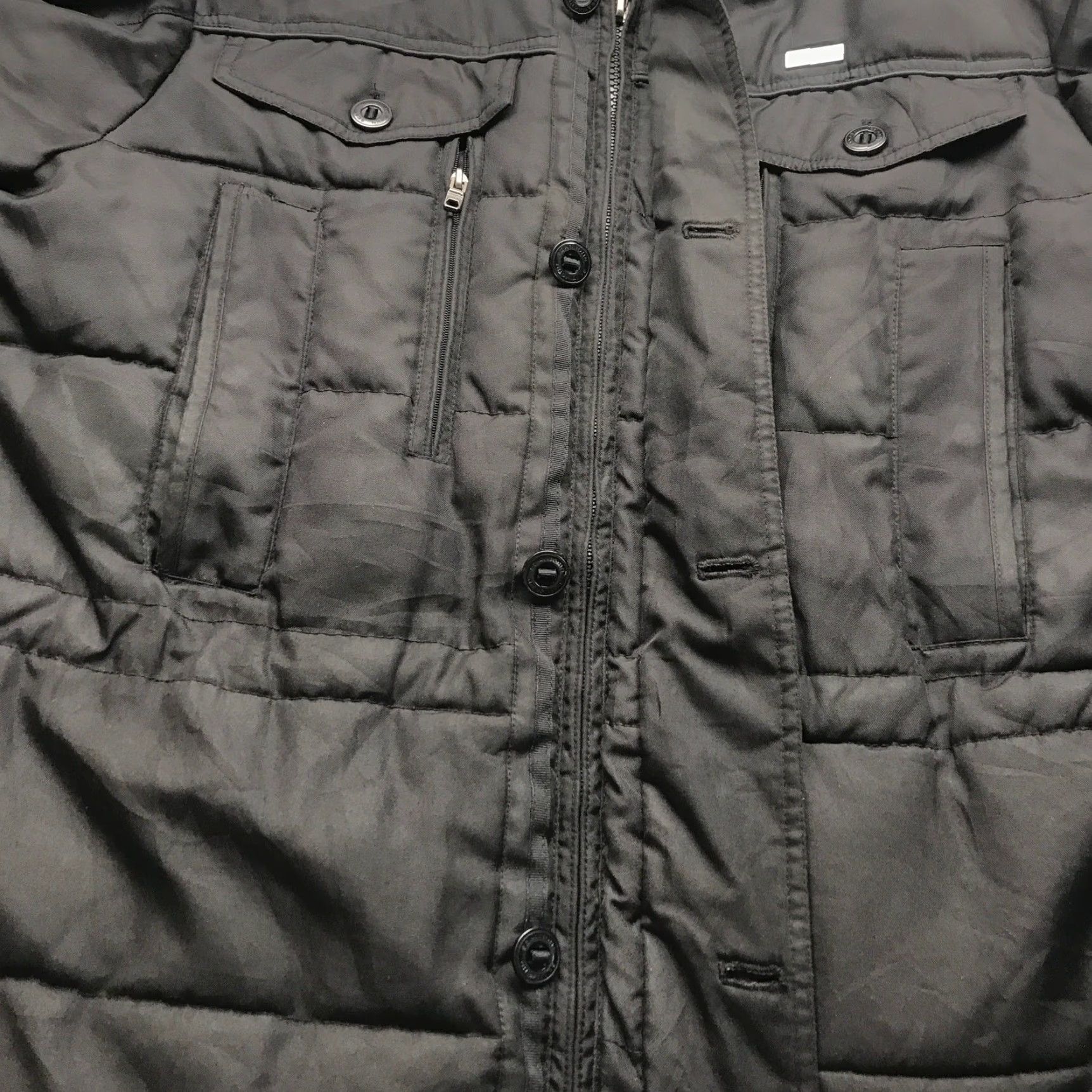 Sean John Sean John GIII Apparel Quilted Jacket Hooded Mens 2XL Black Zip Full Zip Lined Pockets Logo Jacket Size US XXL / EU 58 / 5 - 6 Thumbnail