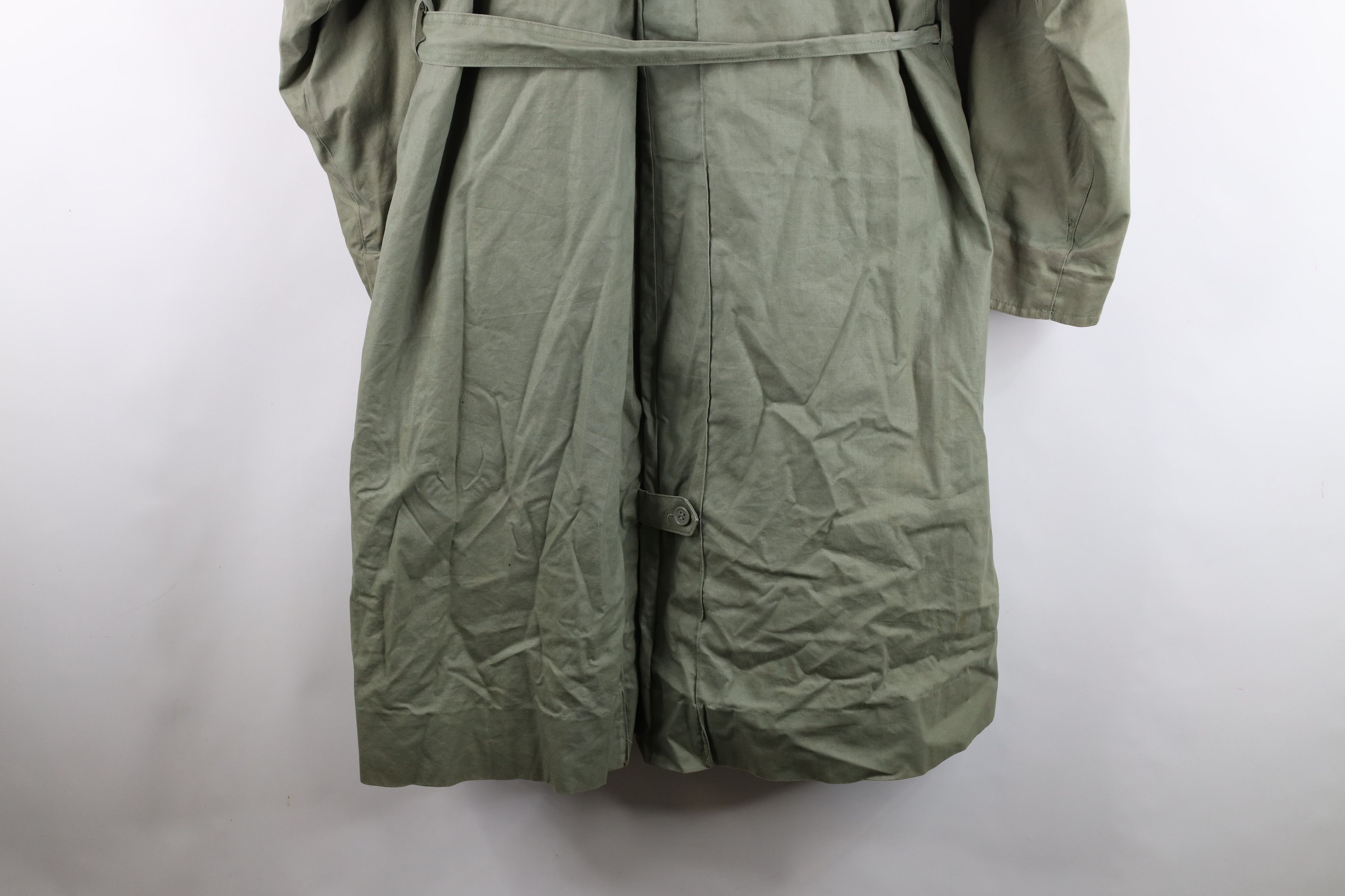 Vintage Vintage 70s Streetwear Wool Lined Belted Trench Coat Green Size L / US 10 / IT 46 - 15 Thumbnail