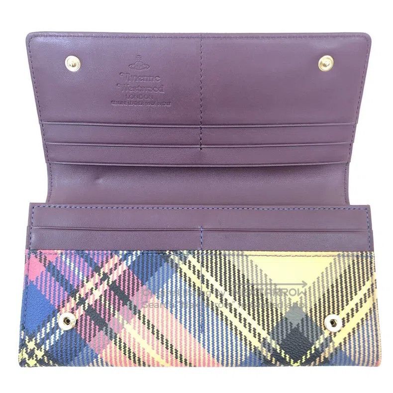 Vivienne Westwood Vivienne Westwood Plaid long wallet, Scottish plaid with y Size ONE SIZE - 6 Thumbnail