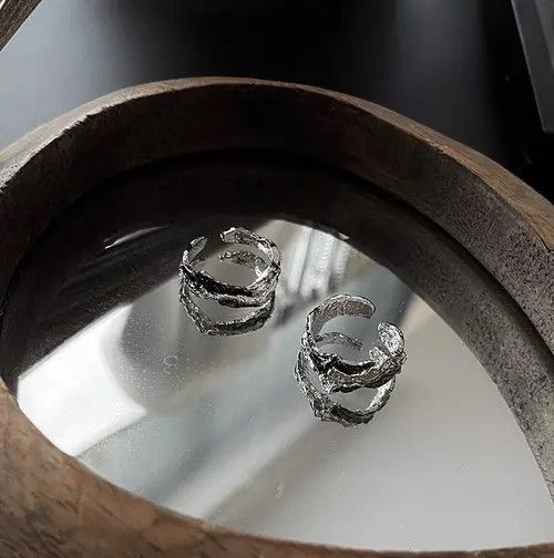 Vintage Retro punk rings Size ONE SIZE - 3 Thumbnail