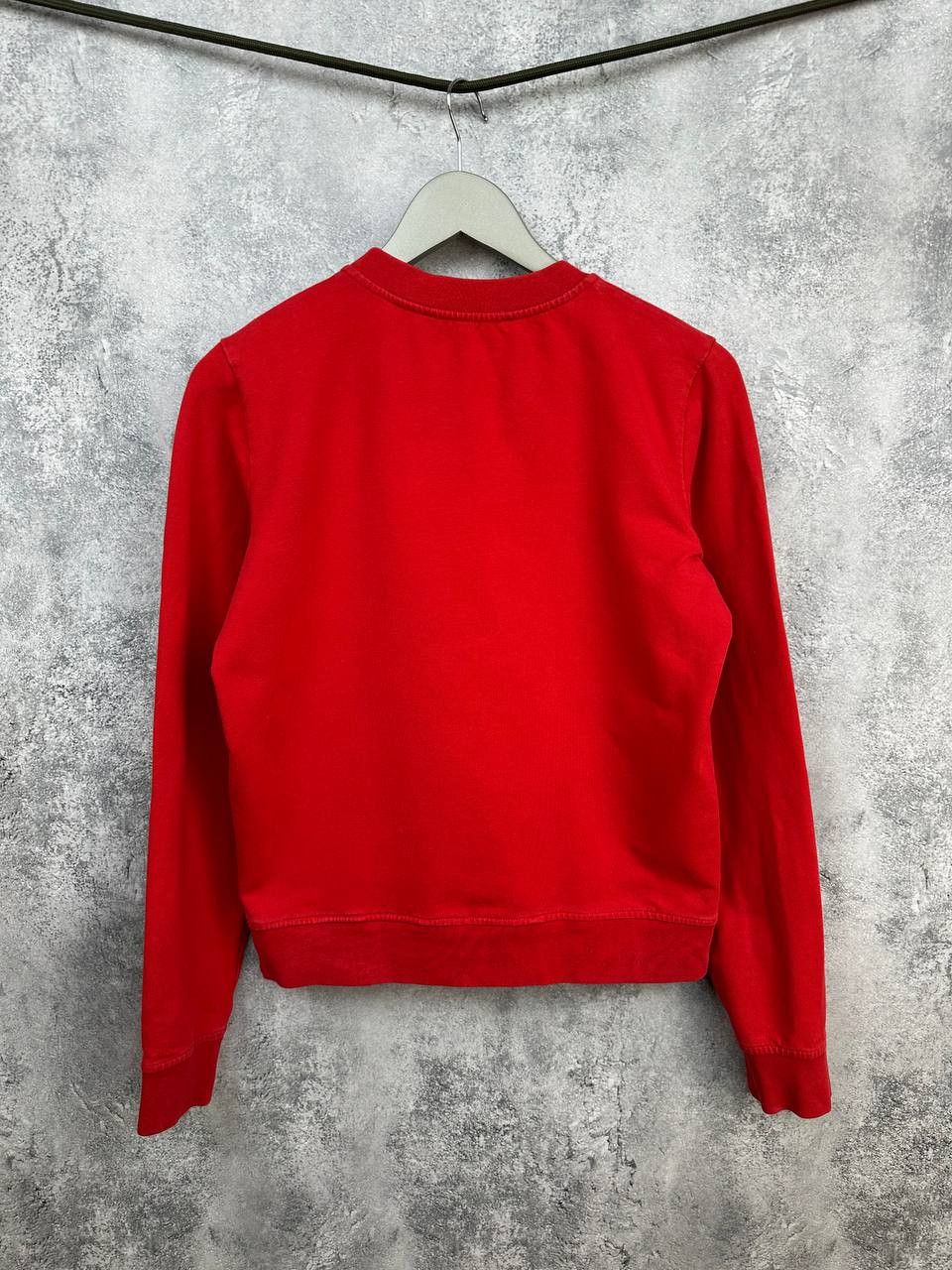 Love Moschino Love Moschino Red Crystal Logo Crew Long Sleeve Sweatshirt Size M / US 6-8 / IT 42-44 - 2 Thumbnail
