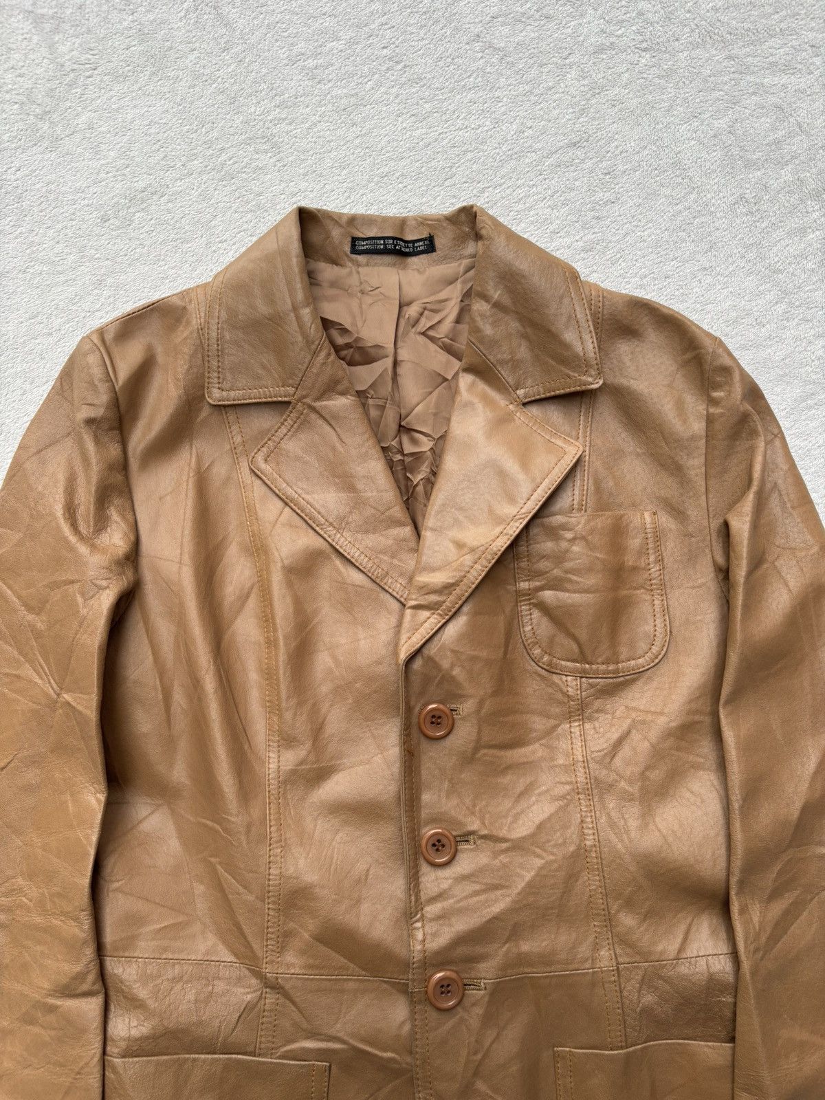 Yohji Yamamoto Ined by Yohji Yamamoto Leather Jacket Size S / US 4 / IT 40 - 7 Thumbnail
