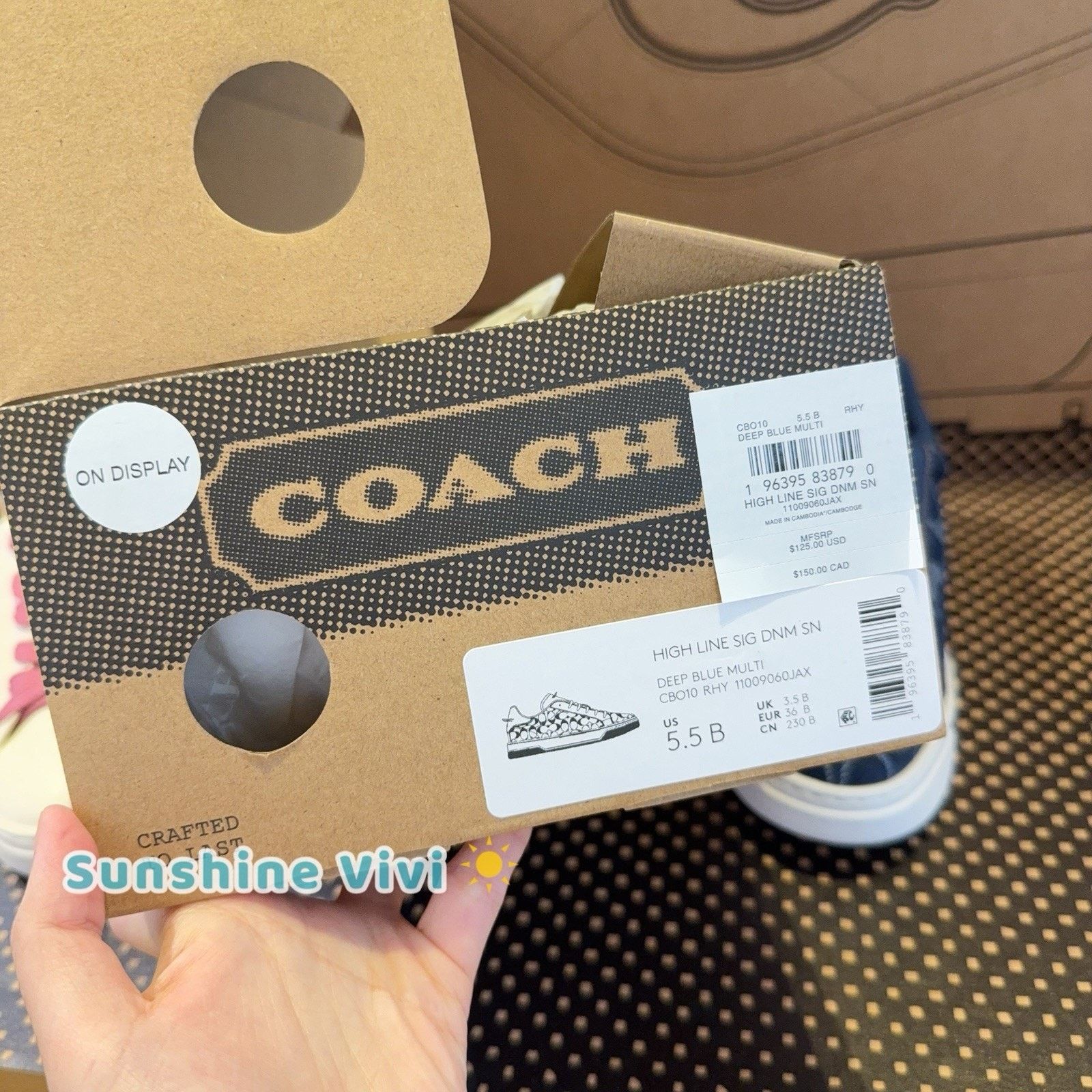 Coach NEW Coach High Line Sneaker Denim Deep Blue CBO10 us5.5 Size US 5.5 / IT 35.5 - 11 Thumbnail