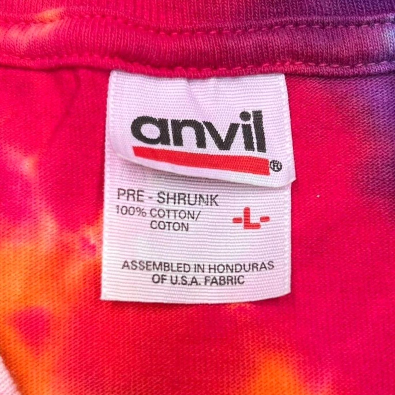 Anvil VINTAGE Anvil T-Shirt Rainbow Tie Dye “Maine” Souvenir Graphic Large Mens Shirt Size US L / EU 52-54 / 3 - 2 Thumbnail