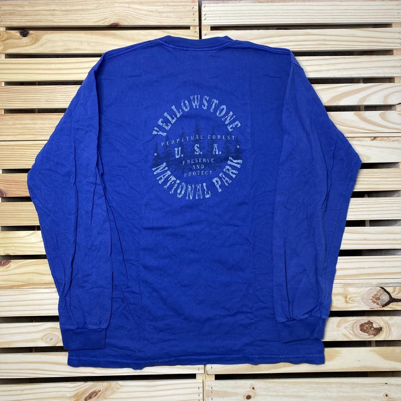 Anvil Vintage Yellow Stone Nat'l Park Blue Nature Tee Size Large Size US L / EU 52-54 / 3 - 2 Thumbnail