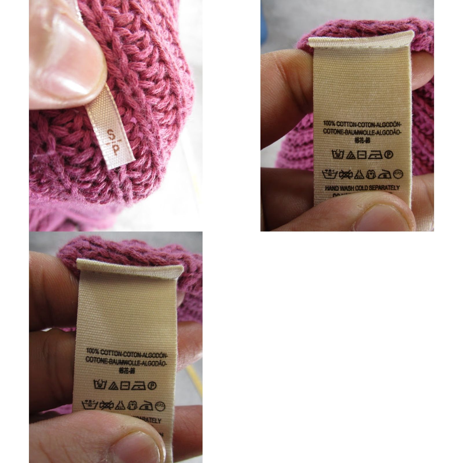 Free People Free People Sweater Womens Pink Cable-Knit V-Neck Long Sleeve S Pullover Flared Sleeve Size S / US 4 / IT 40 - 8 Thumbnail