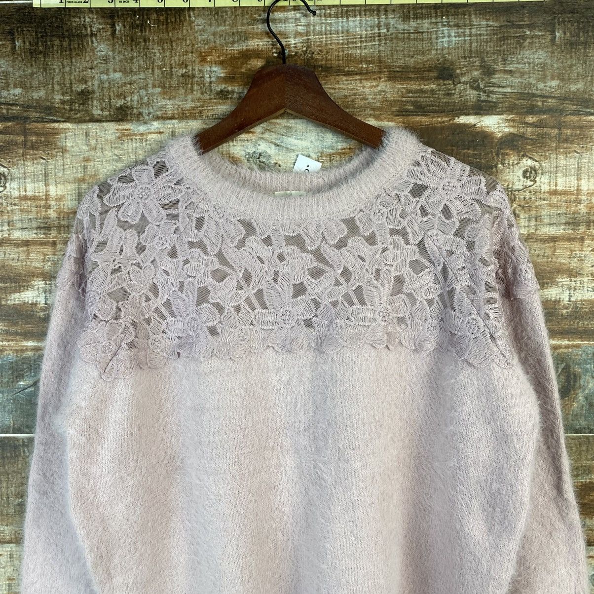 Vintage DL GU Pink Mohair fur shaggy sexy Knitwear #C1092 Size L / US 10 / IT 46 - 5 Thumbnail