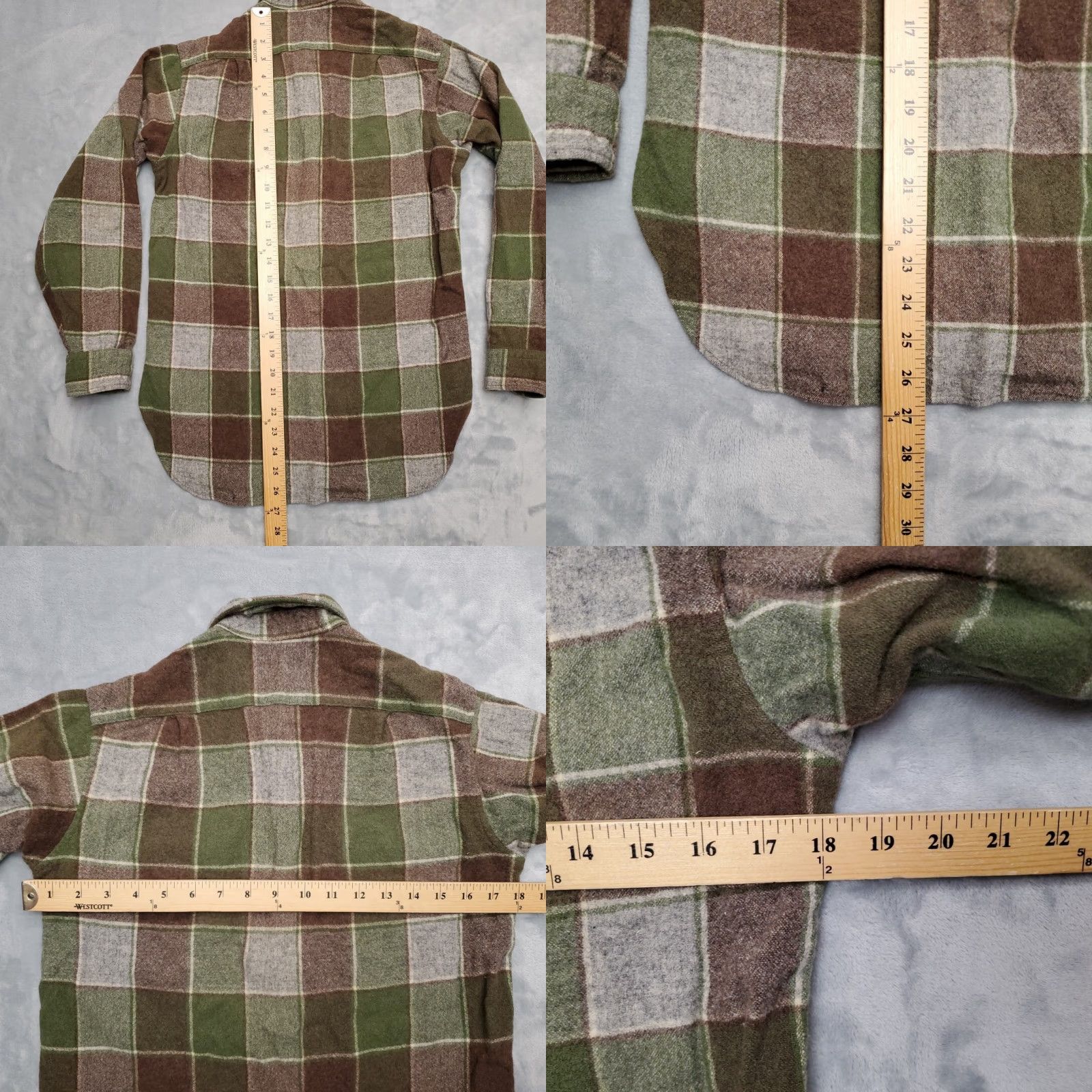 Pendleton VTG Pendleton Shirt Mens 15.5 Green Plaid 100% Wool Board Flap Pocket READ Shirt Mens 15.5 Green Plaid Wool Vintage Casual Men Size US L / EU 52-54 / 3 - 8 Thumbnail