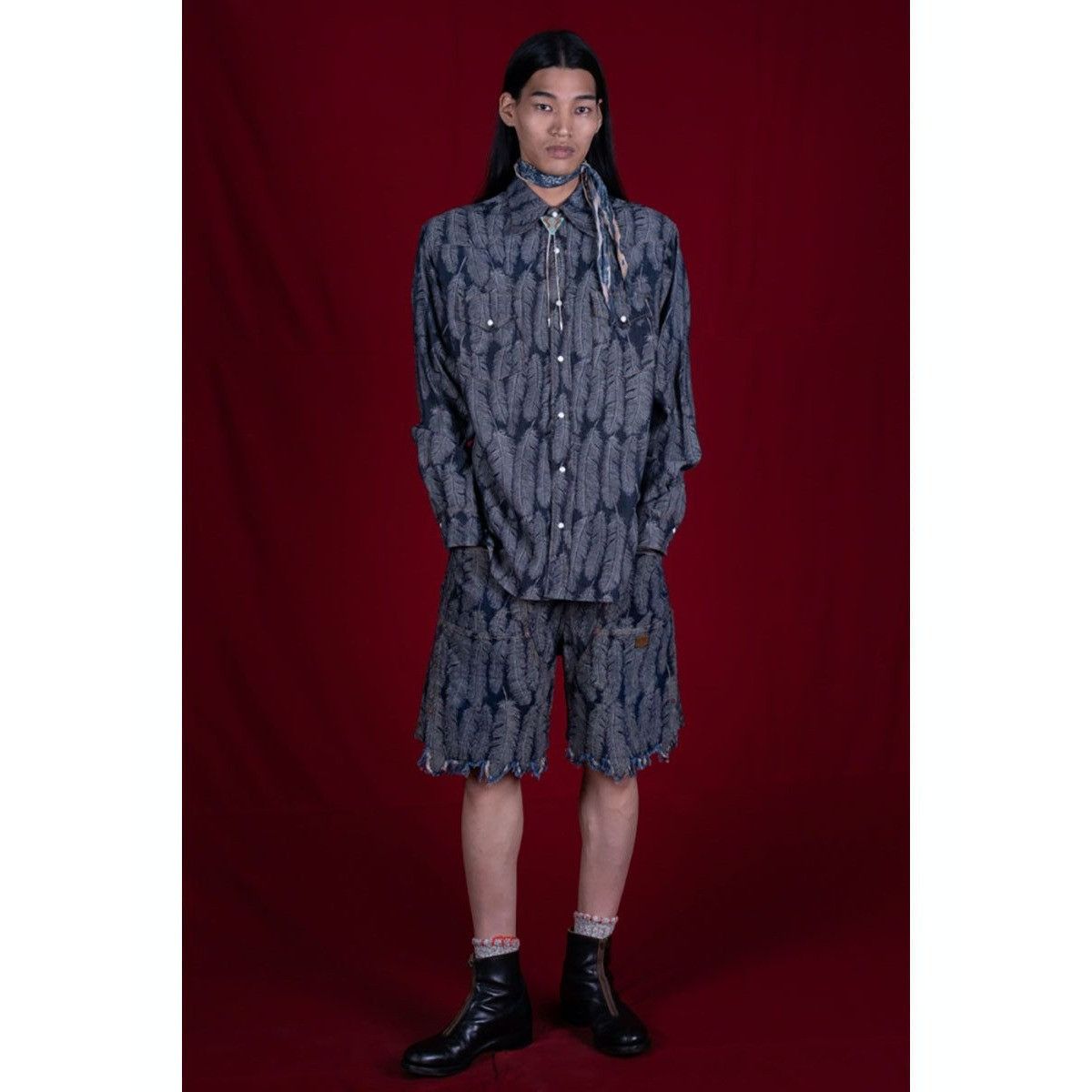 Kapital Kapital Magpie Denim Husky Western feather Shirt size2 Size US M / EU 48-50 / 2 - 9 Thumbnail