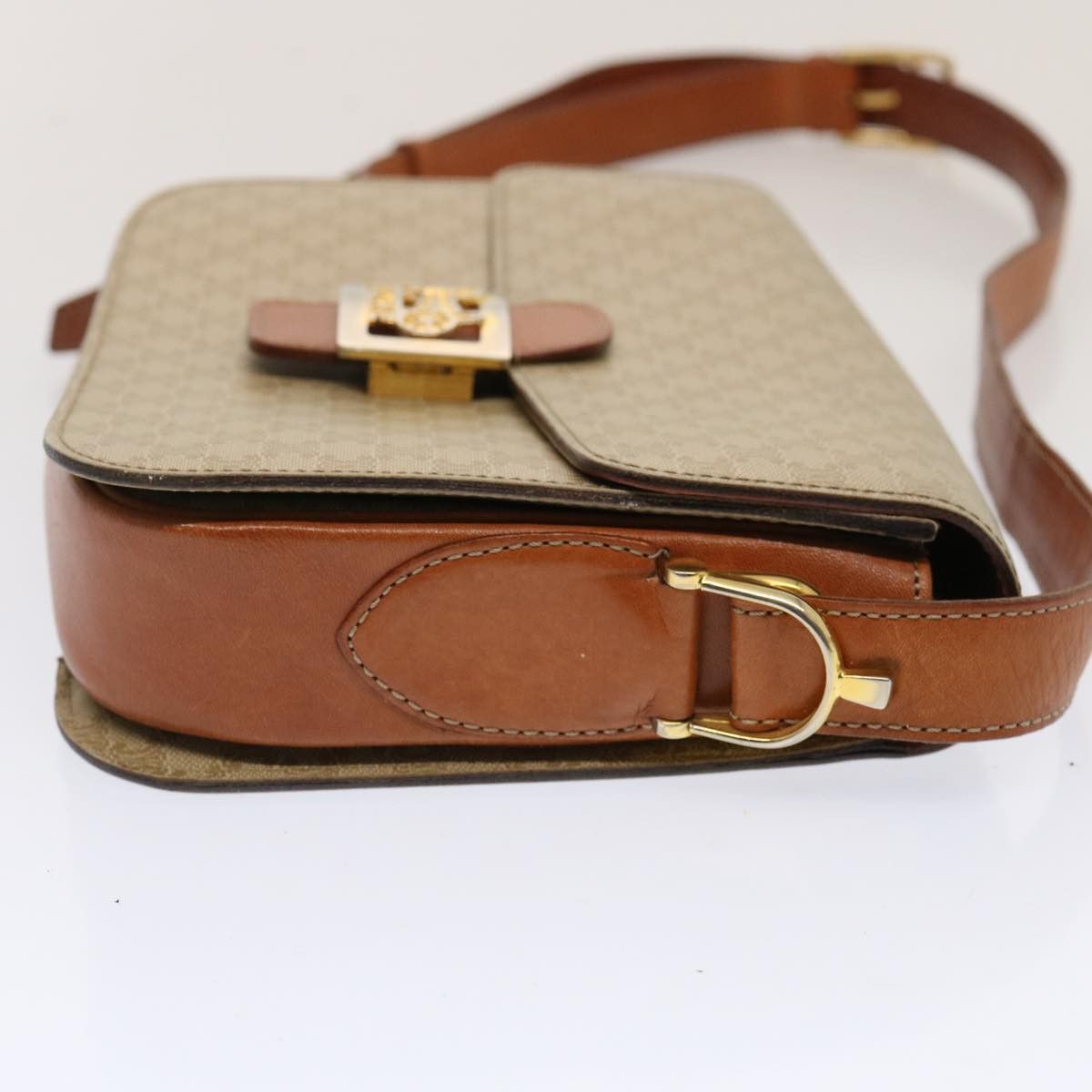 Celine CELINE Macadam Canvas Shoulder Bag Beige Size ONE SIZE - 4 Thumbnail