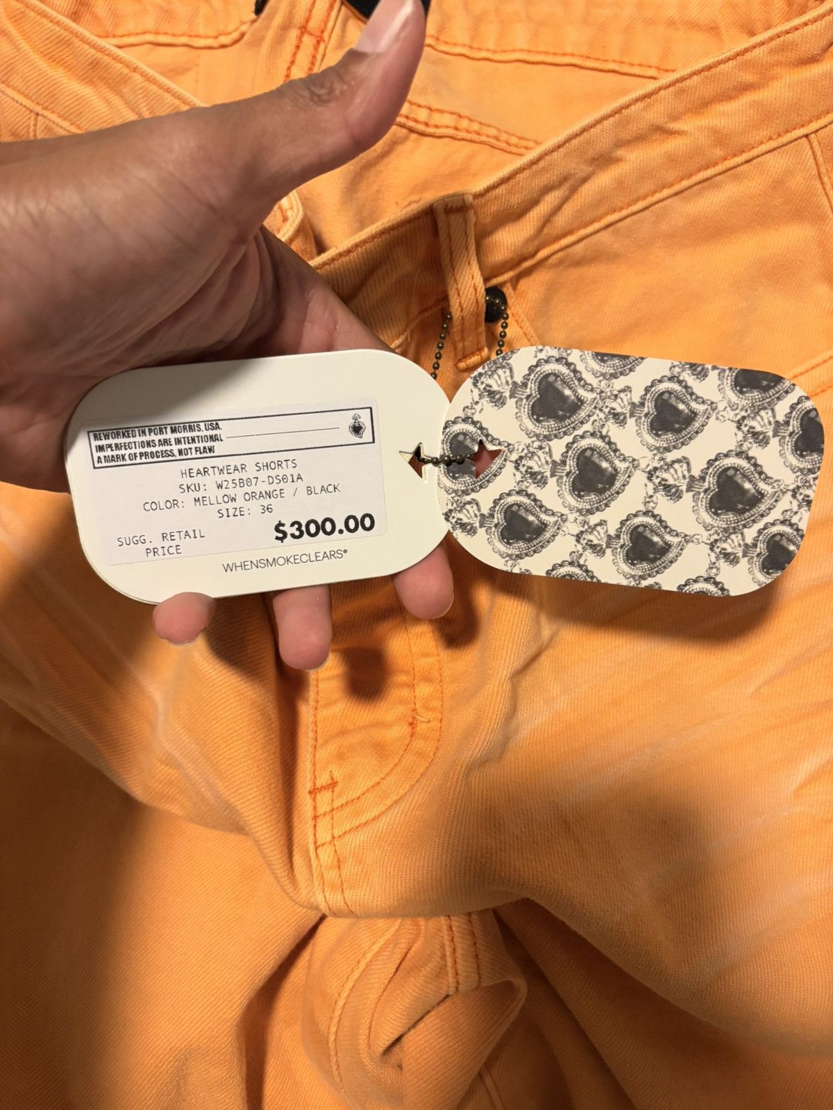 Whensmokeclears WHENSMOKECLEARS Denim Heartwear Shorts Size US 36 / EU 52 - 4 Thumbnail