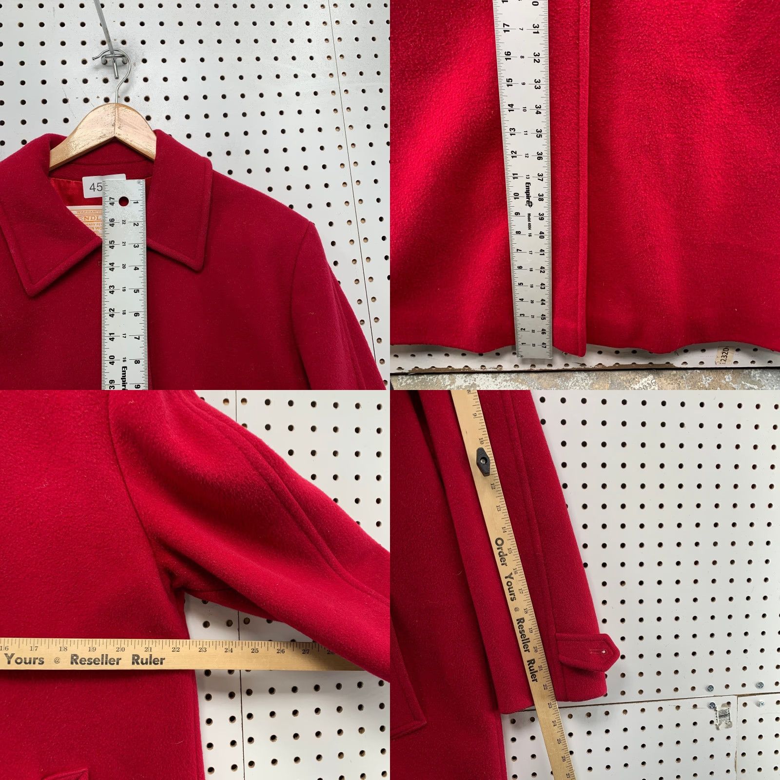 Pendleton VINTAGE Pendleton Wool Coat Womens Size 8 Long Red 70s Overcoat Usa 22.5x37 Size M / US 6-8 / IT 42-44 - 8 Thumbnail