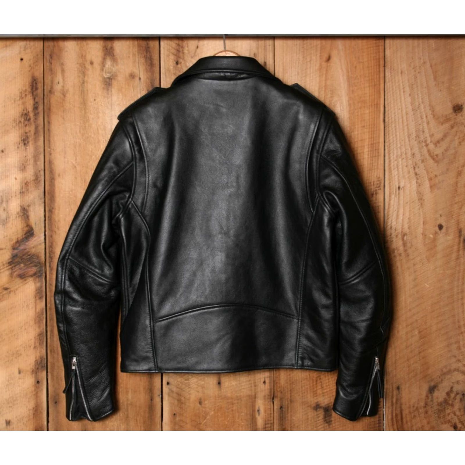 Vintage THE ALLEY CHICAGO Black Leather Motorcycle Biker Jacket Men's Sz. S (Fits S/M) Jacket Mens Leather Biker Zip Belted Quilt Lined Lightly Insulated Size US S / EU 44-46 / 1 - 6 Thumbnail