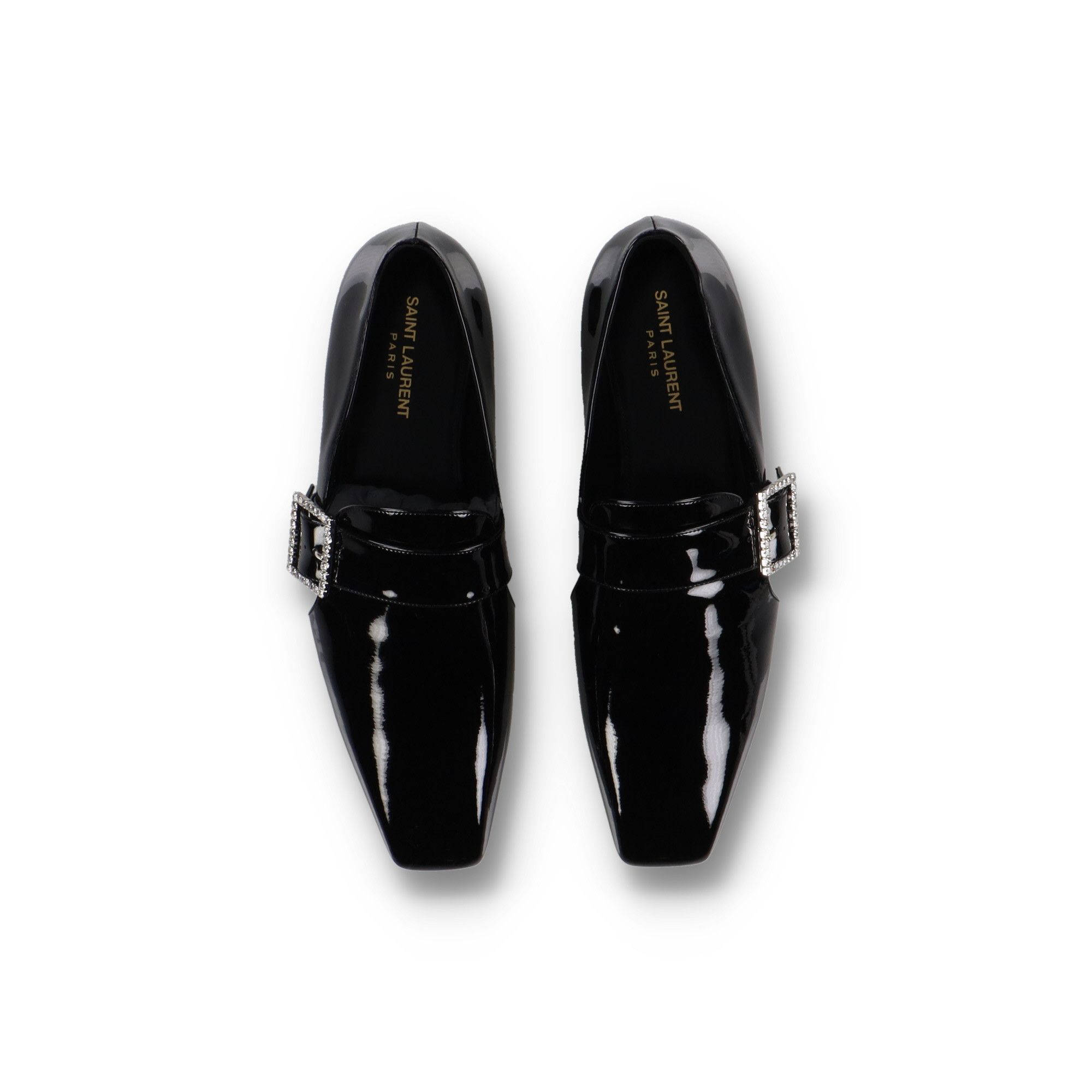 Saint Laurent Paris Black Tristan Patent Leather Slipper Loafers Size US 7 / EU 40 - 5 Thumbnail