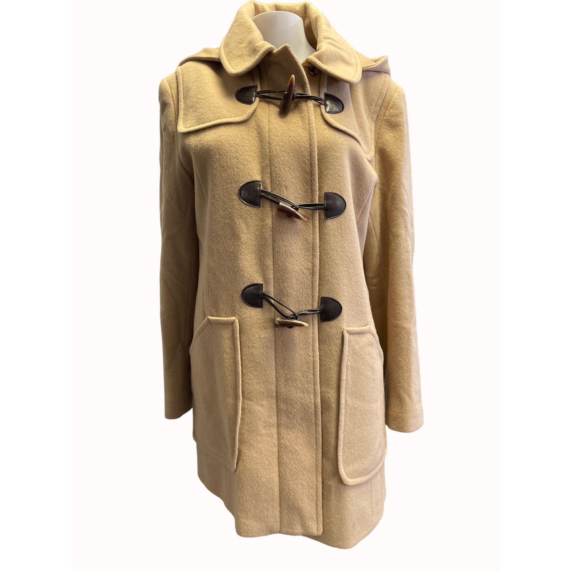 Other Larry Levine Women's Tan Coat Zip up & Button Closure Size 1 Size XL / US 12-14 / IT 48-50 - 1 Thumbnail
