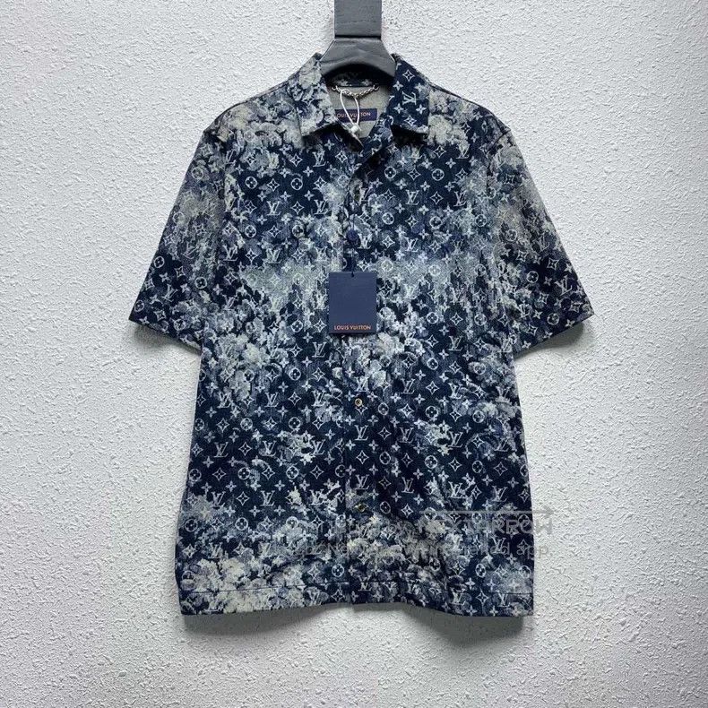 Louis Vuitton Louis Vuitton Tapestry full denim short sleeve shirt Size US S / EU 44-46 / 1 - 1 Thumbnail