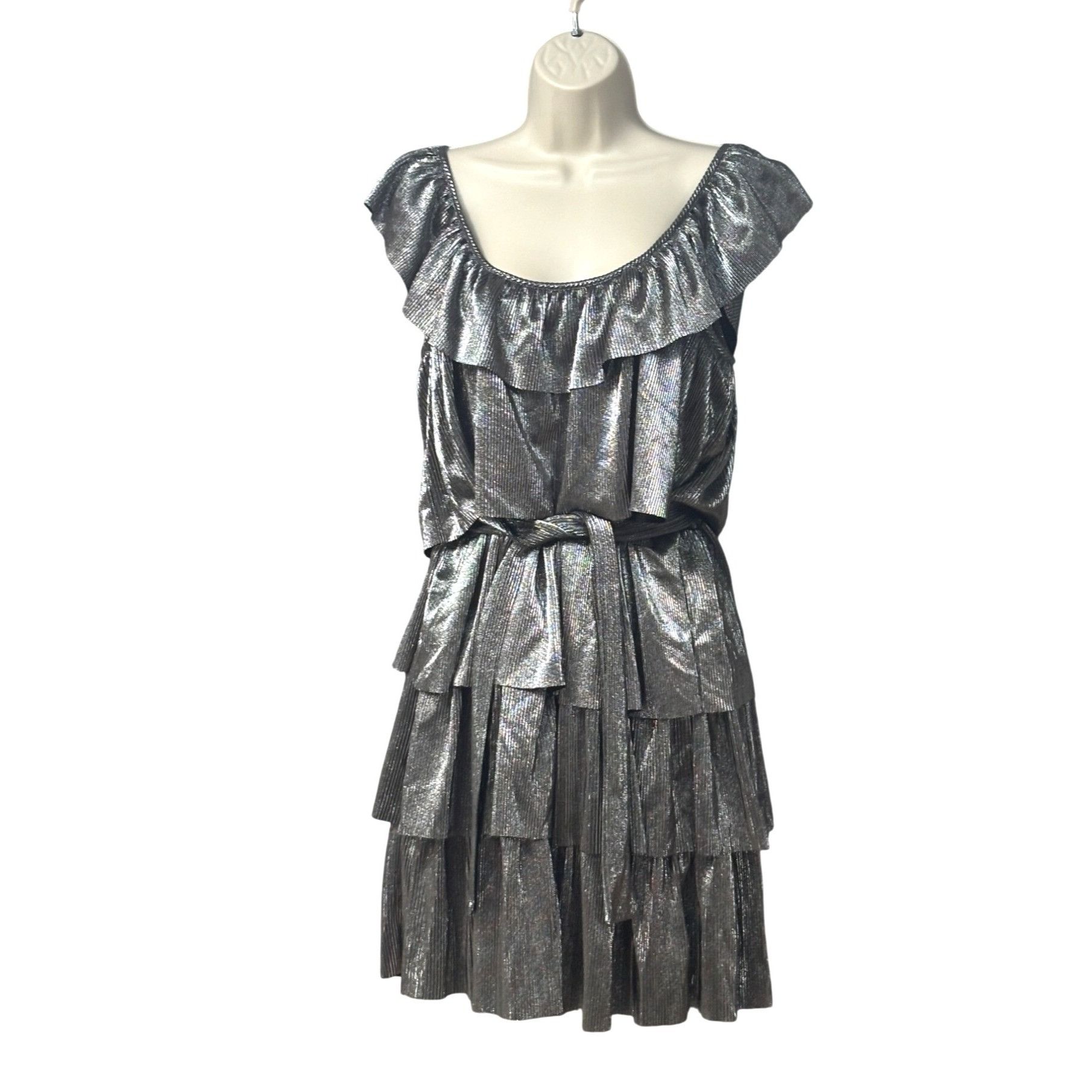 Other Michael Michael Kors Metallic Tiered Off-The-Shoulder Dress Size M / US 6-8 / IT 42-44 - 1 Thumbnail