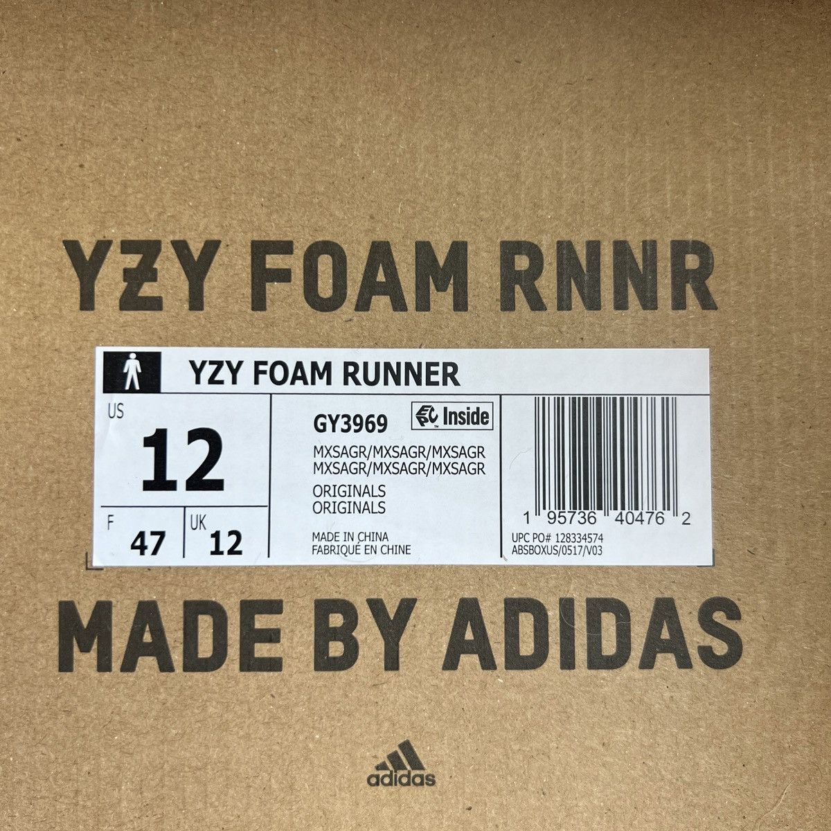 Adidas Yeezy foam runner Mx sand grey Size US 12 / EU 45 - 9 Thumbnail