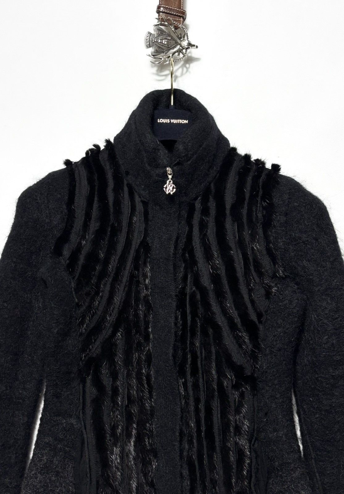 Roberto Cavalli Roberto Cavalli Mink Mohair knit jacket Size S / US 4 / IT 40 - 4 Thumbnail