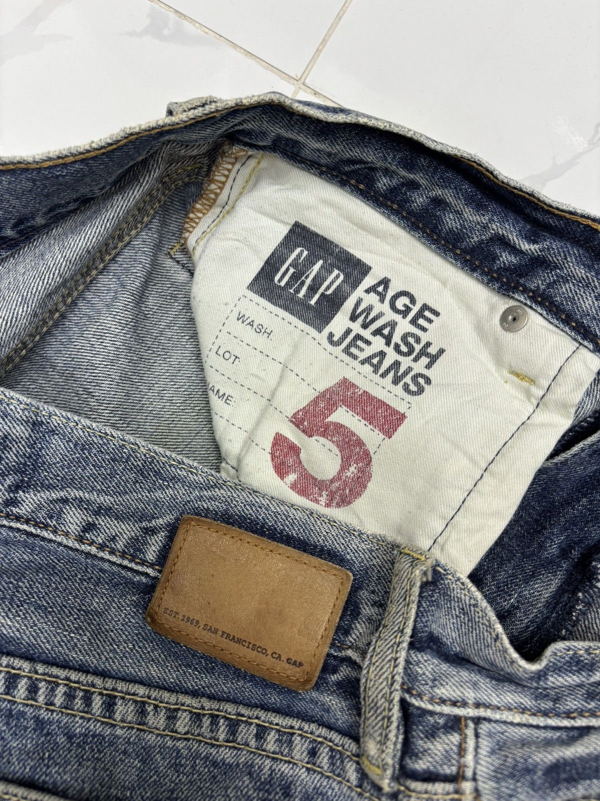 Kapital Vintage GAP Distressed Straight Fit Mud Denim Jeans Size US 30 / EU 46 - 12 Thumbnail