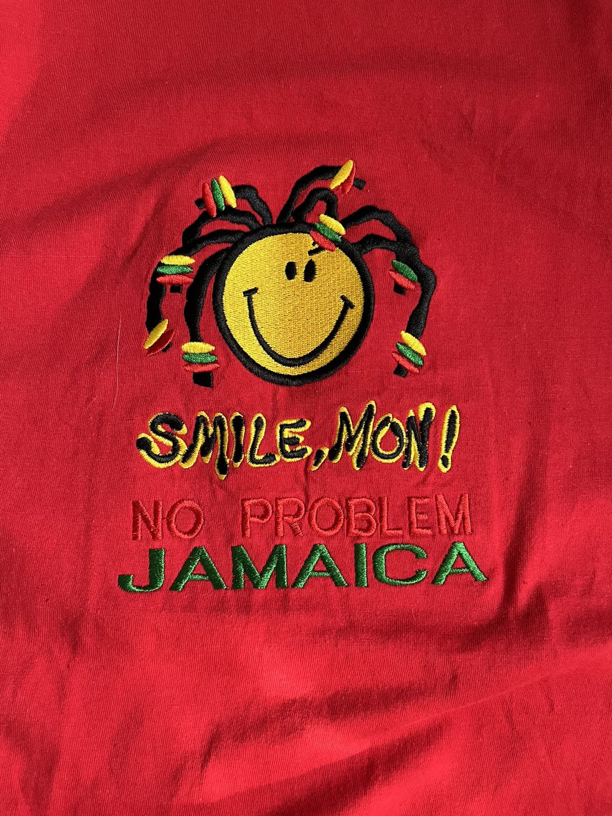 Bob Marley × Vintage Vintage 90s mom smile Rasta Jamaica tee Size US M / EU 48-50 / 2 - 3 Thumbnail
