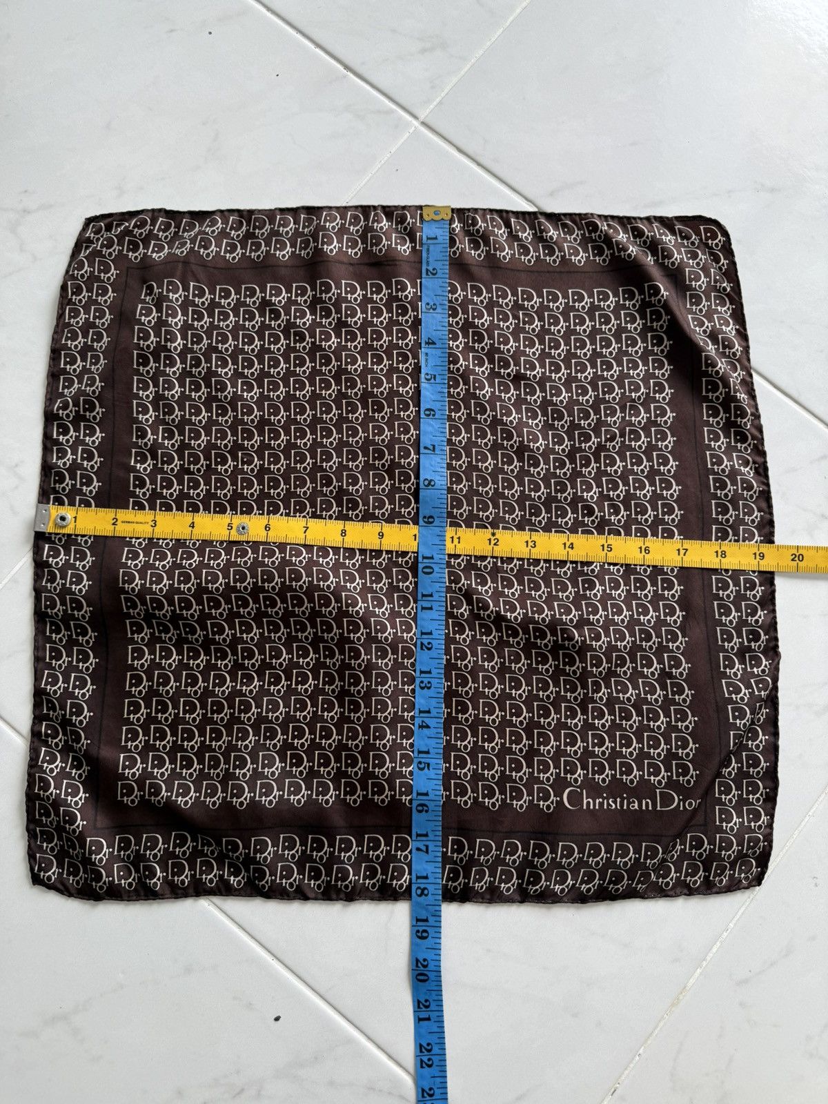 Dior Christian Dior Fullprint Logo Silk Bandana / Handkerchief Size ONE SIZE - 14 Thumbnail