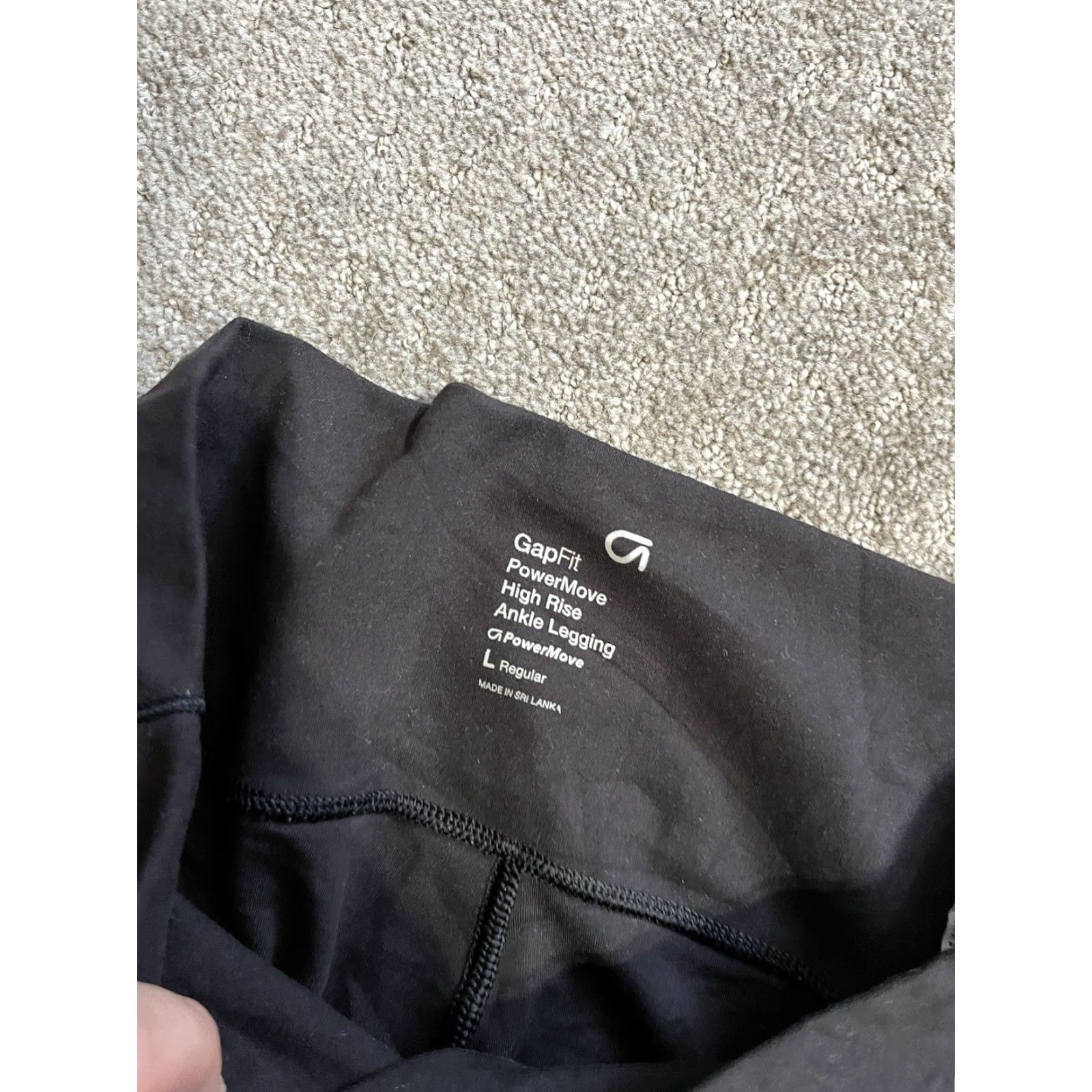 Vintage GapFit PowerMove High Rise Leggings with Pockets Black large Leggings Women's Athletic Slim Ankle Pockets 90s? Size 36" / US 14 / IT 50 - 5 Thumbnail