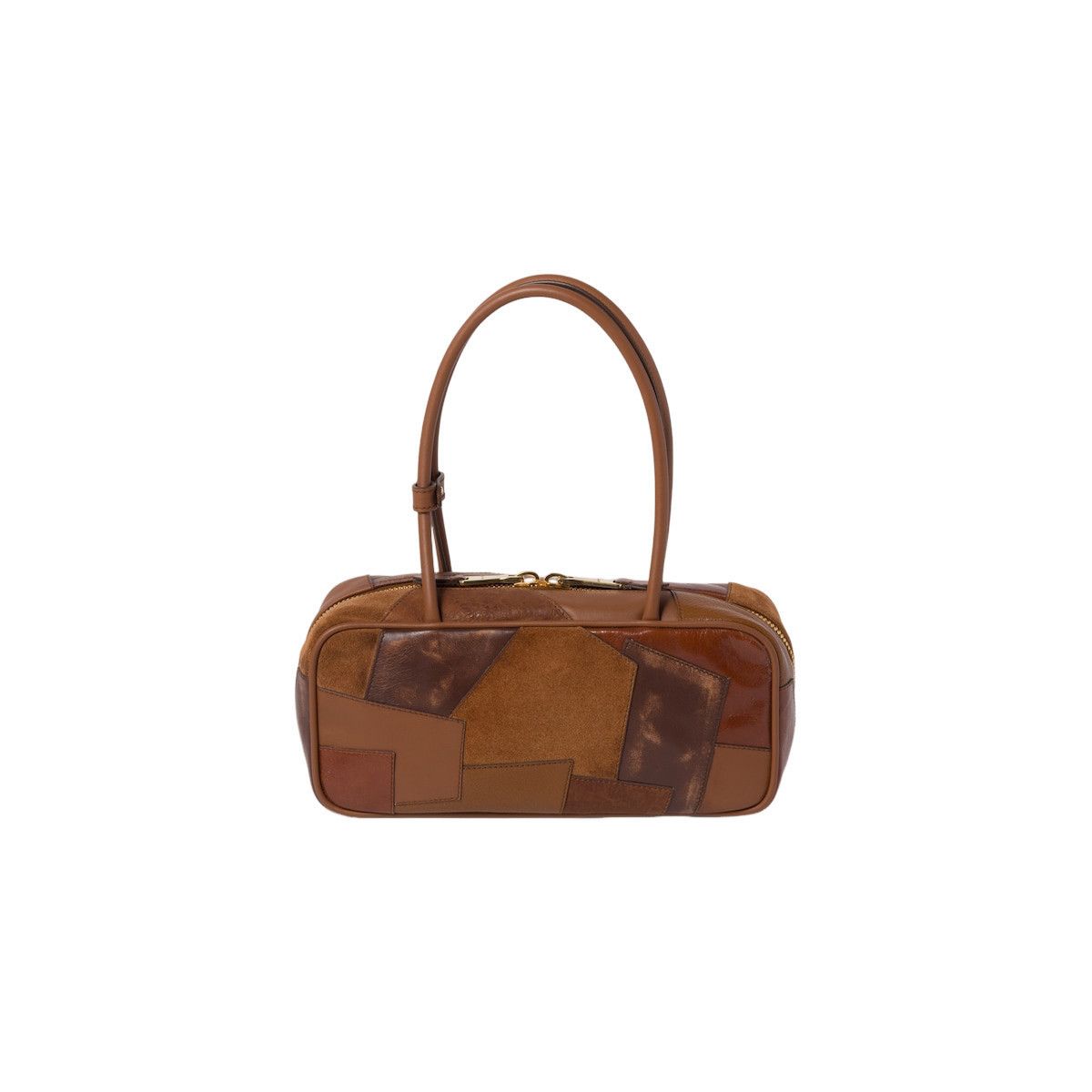 Miu Miu MIU MIU Beau $4650 Patchwork Cognac Top Handle New & Authent Size ONE SIZE - 3 Thumbnail
