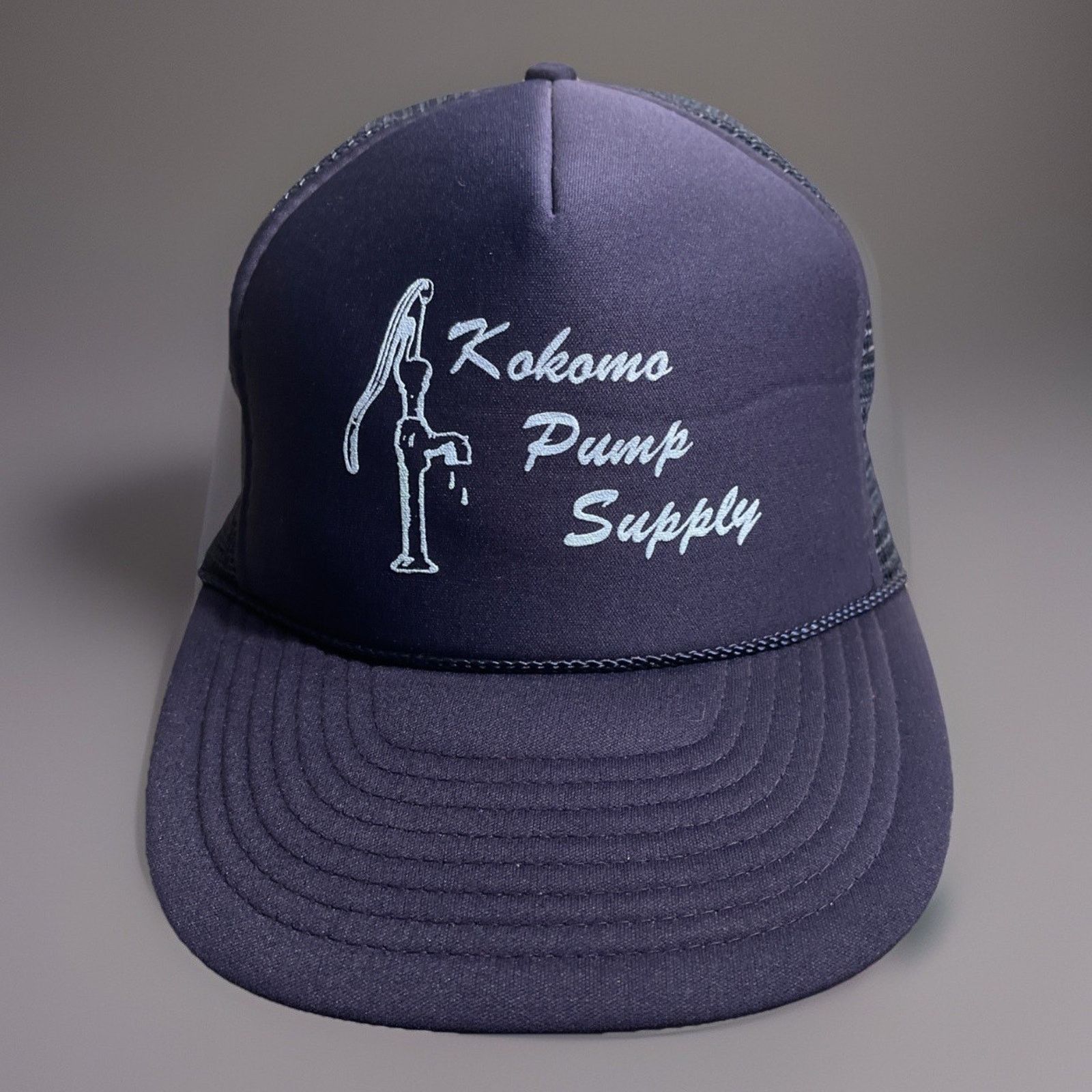 Vintage KOKOMO Pump Supply hat Navy Blue adjustable Snap-back cap Size ONE SIZE - 1 Thumbnail
