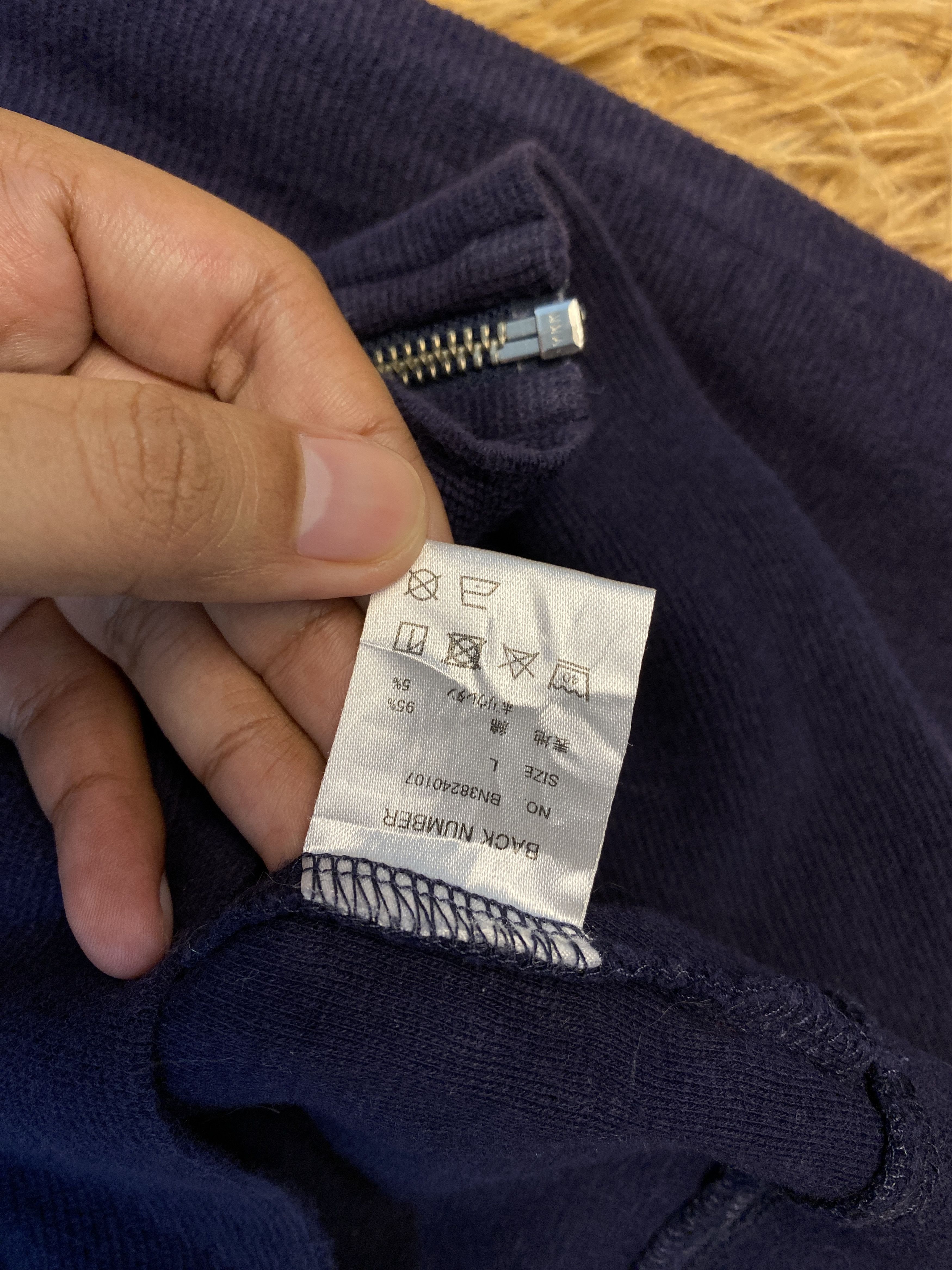 Japanese Brand Vintage Back Number Zip Up Hoodies PS0406 Size US L / EU 52-54 / 3 - 8 Thumbnail
