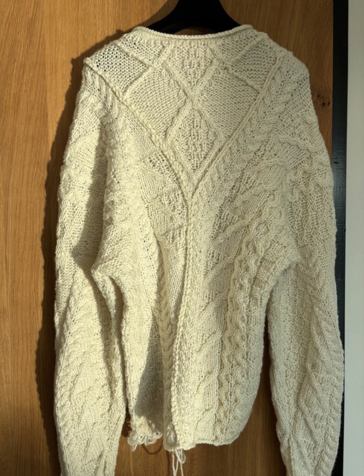 Ottolinger Hand knit Beige/Cream Distressed Sweater Size XL / US 12-14 / IT 48-50 - 6 Thumbnail