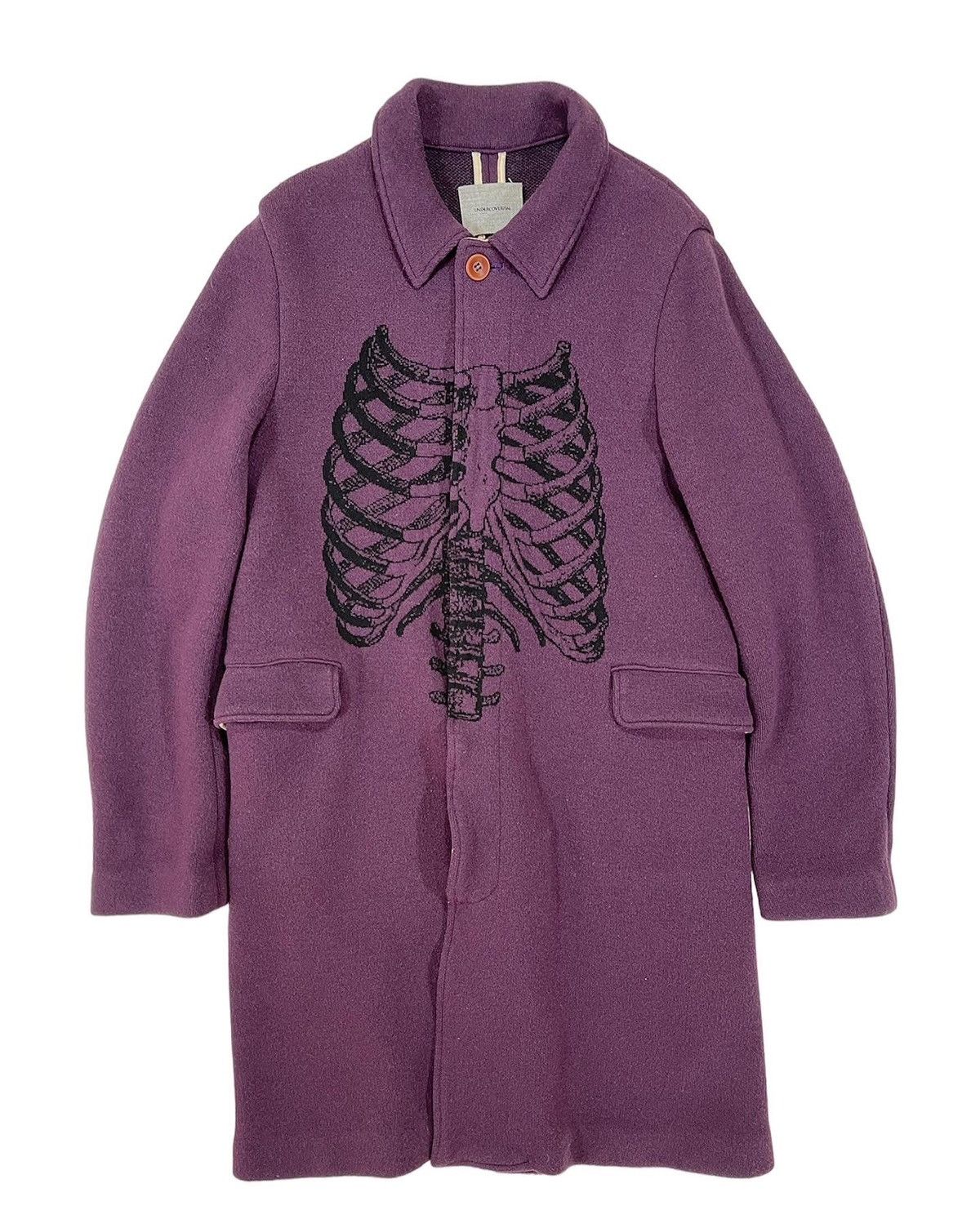 Undercover AW2013 “Anatomicouture” Ribcage Wool Coat Size US M / EU 48-50 / 2 - 1 Thumbnail