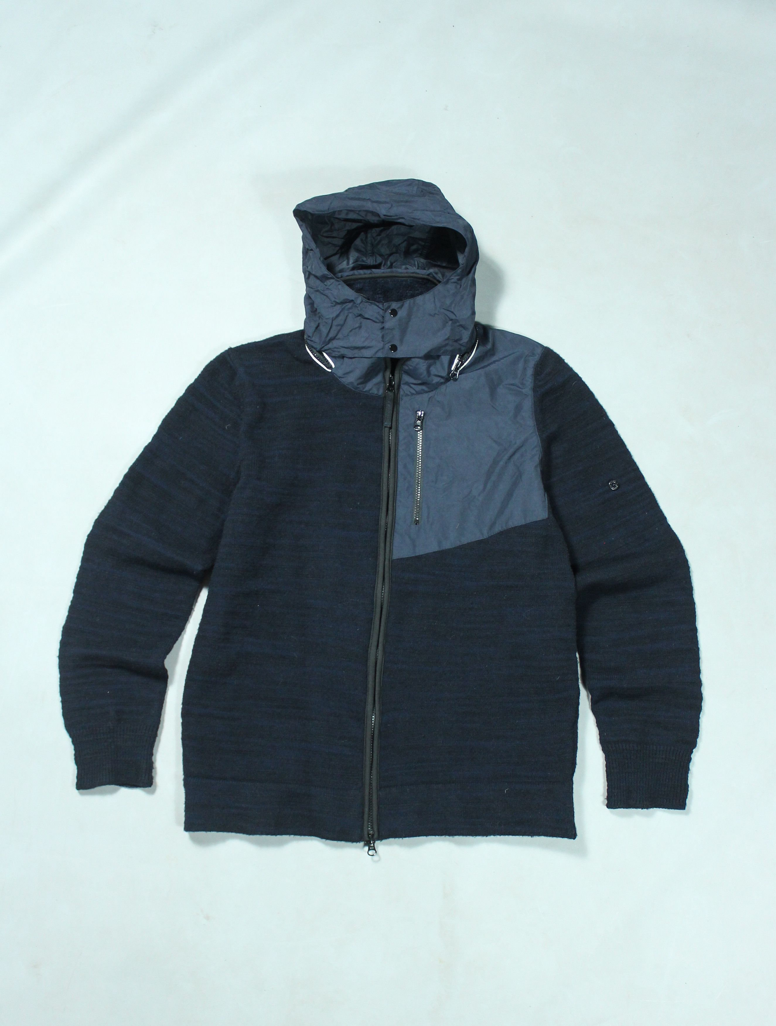 Stone Island ⛰️ STONE ISLAND KNIT ZIP HOODED WOOL JACKET NYLON METAL XL Size US XL / EU 56 / 4 - 1 Thumbnail