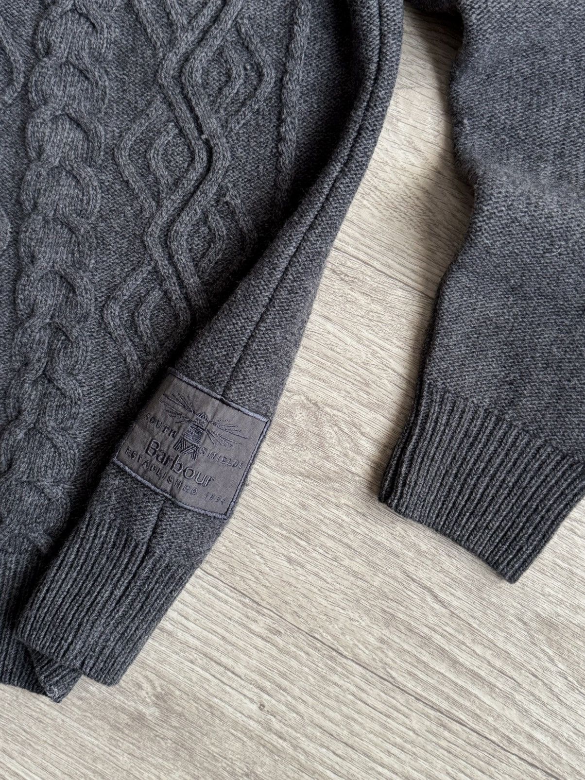 Barbour 🔷Vintage Barbour Cable Knitted Sweater 90s🔷 Size US M / EU 48-50 / 2 - 2 Thumbnail