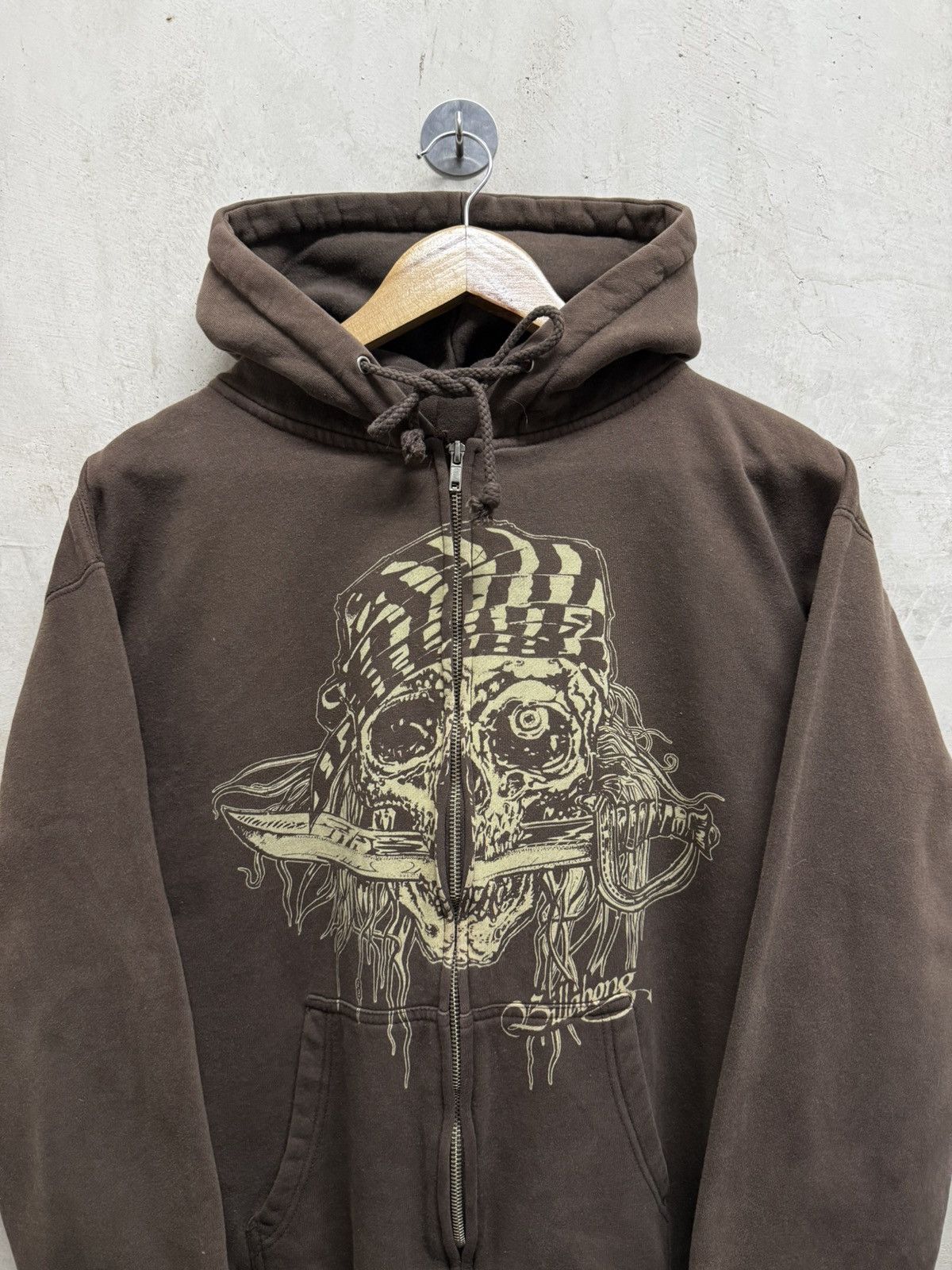 Affliction 💀 2000s Billabong Skull Zip up Hoodie Affliction styled Size US M / EU 48-50 / 2 - 2 Thumbnail