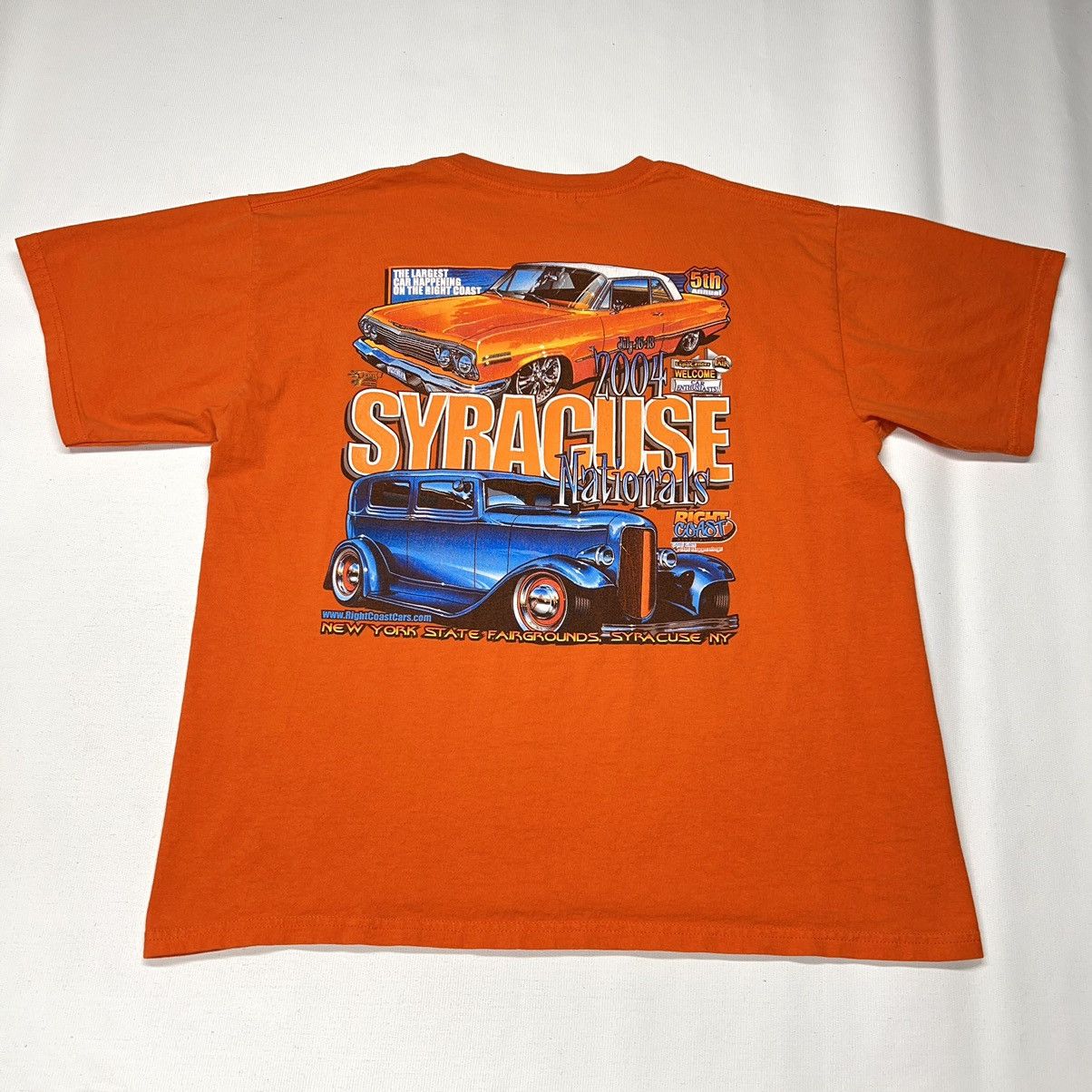 Gildan × Vintage Car Tee Shirt Orange Hot Rod Custom Auto Graphic Y2K Size US XL / EU 56 / 4 - 1 Thumbnail