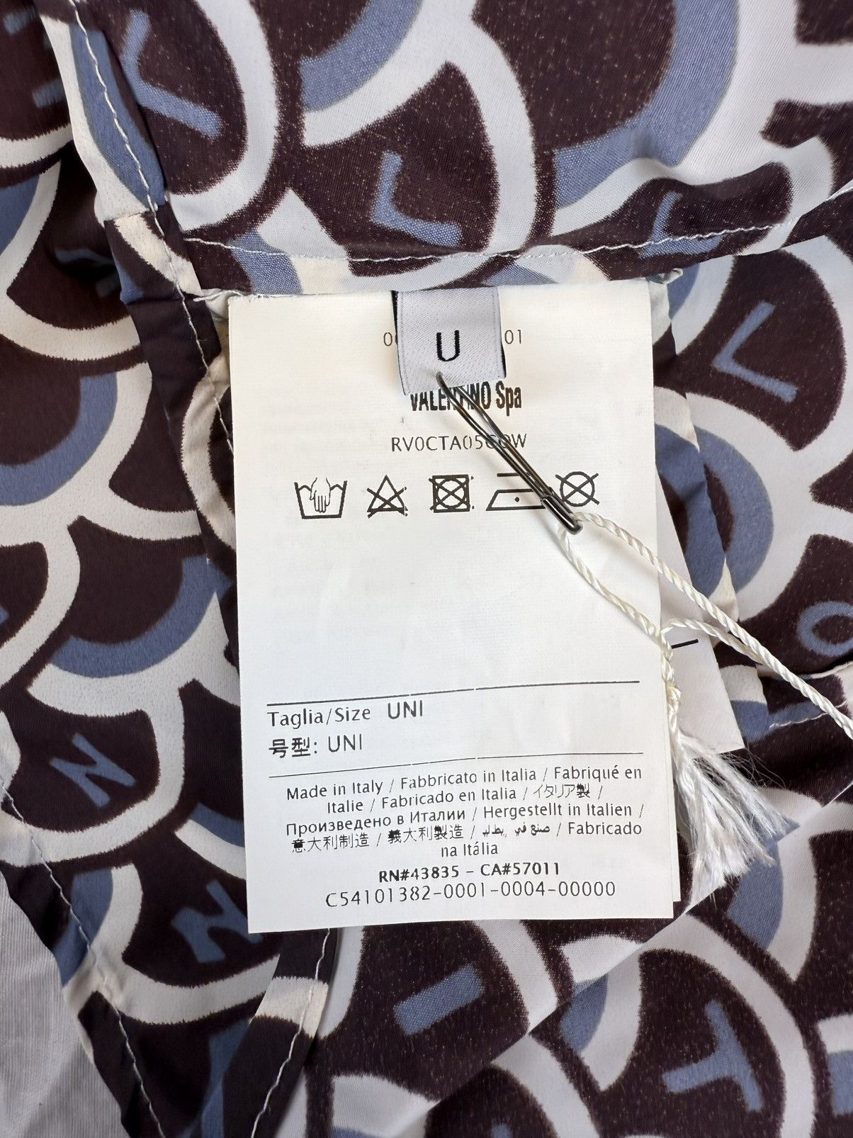 Valentino Valentino Headscarf in Blue & Brown Size ONE SIZE - 5 Thumbnail