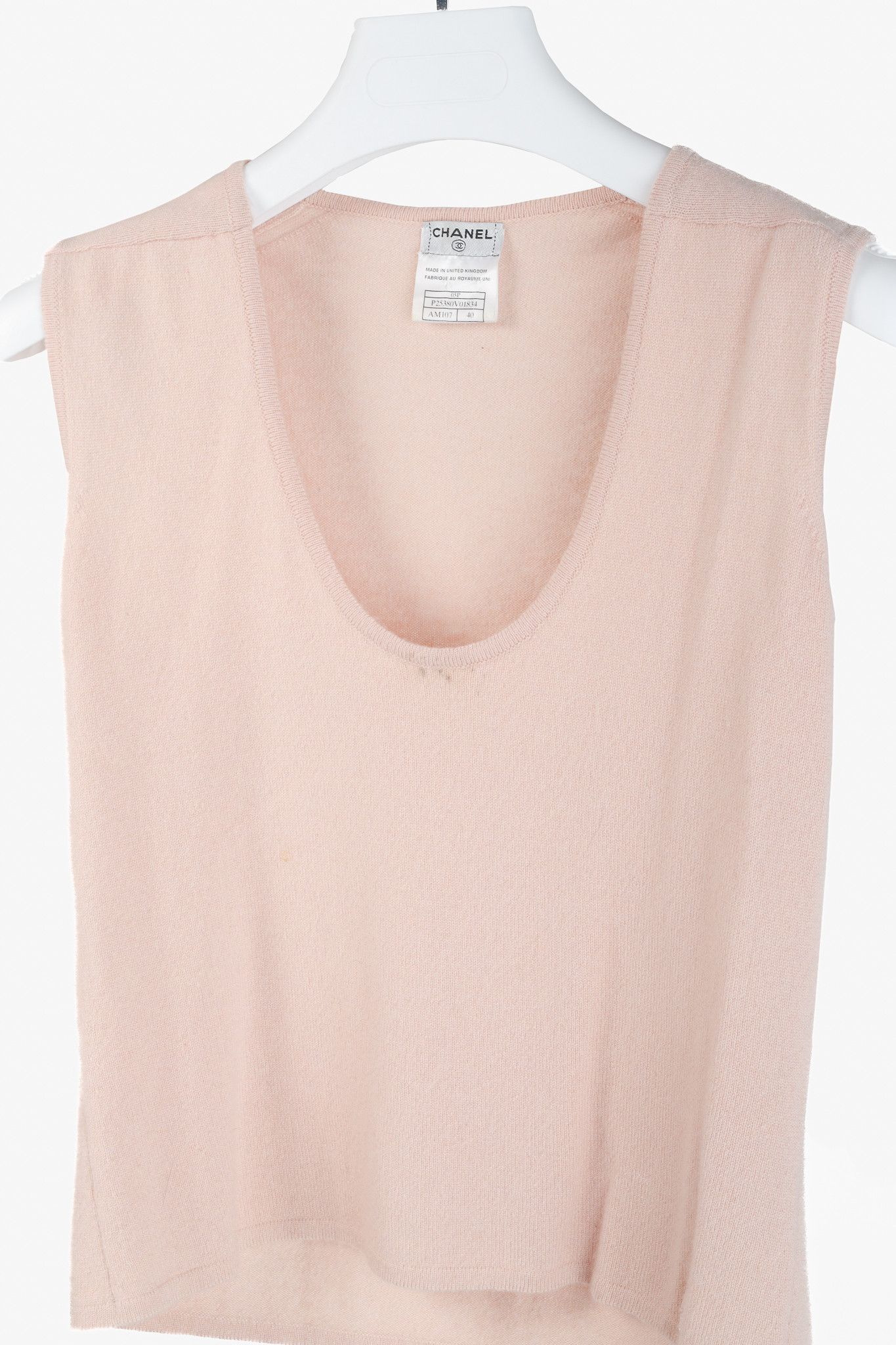 Chanel Chanel SS/05 Light Pink Cashmere Rosette Sweater Twinset Size M / US 6-8 / IT 42-44 - 10 Thumbnail