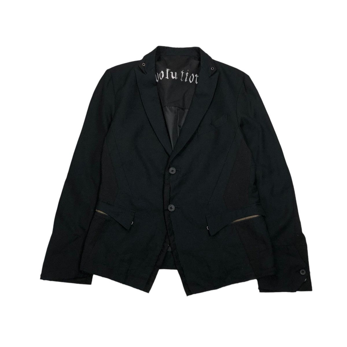 Japanese Brand 🔥ICONIC RICH BLACK CROPPED BIKER JACKET PPFM BONDAGE DESIGN Size US L / EU 52-54 / 3 - 1 Thumbnail
