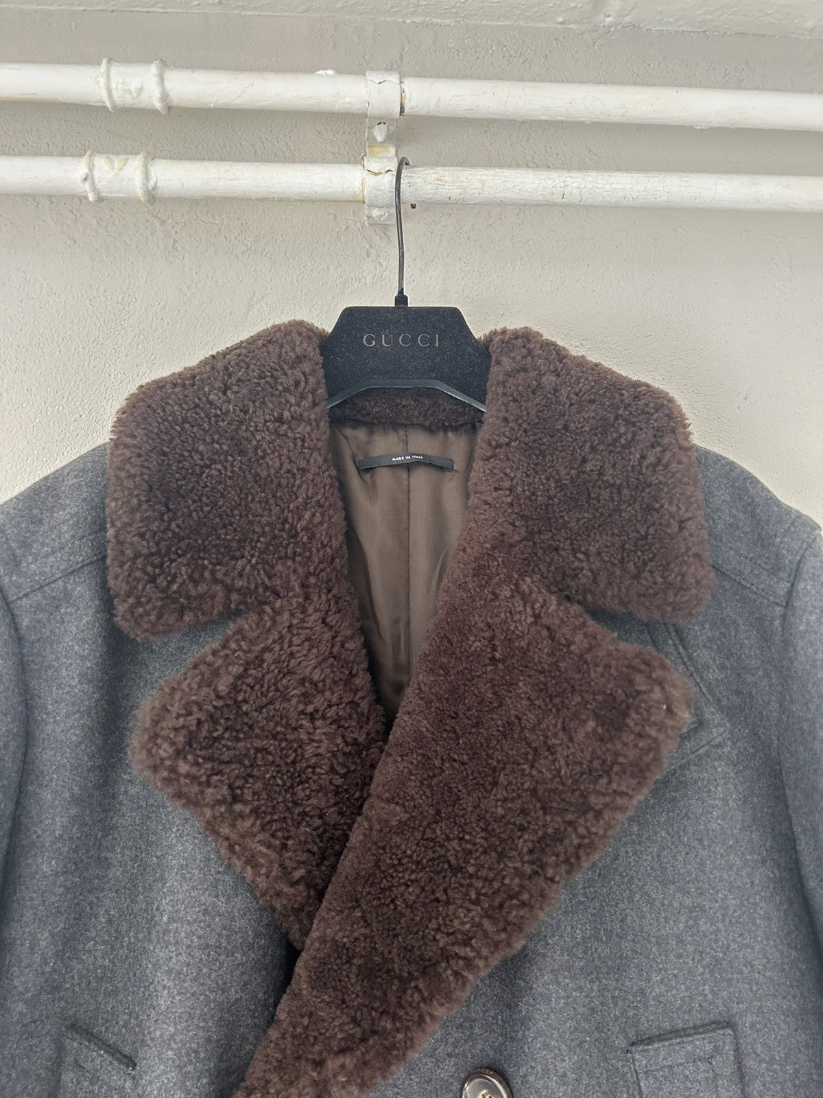 Gucci Gucci Shearling Wool Coat Size US L / EU 52-54 / 3 - 6 Thumbnail