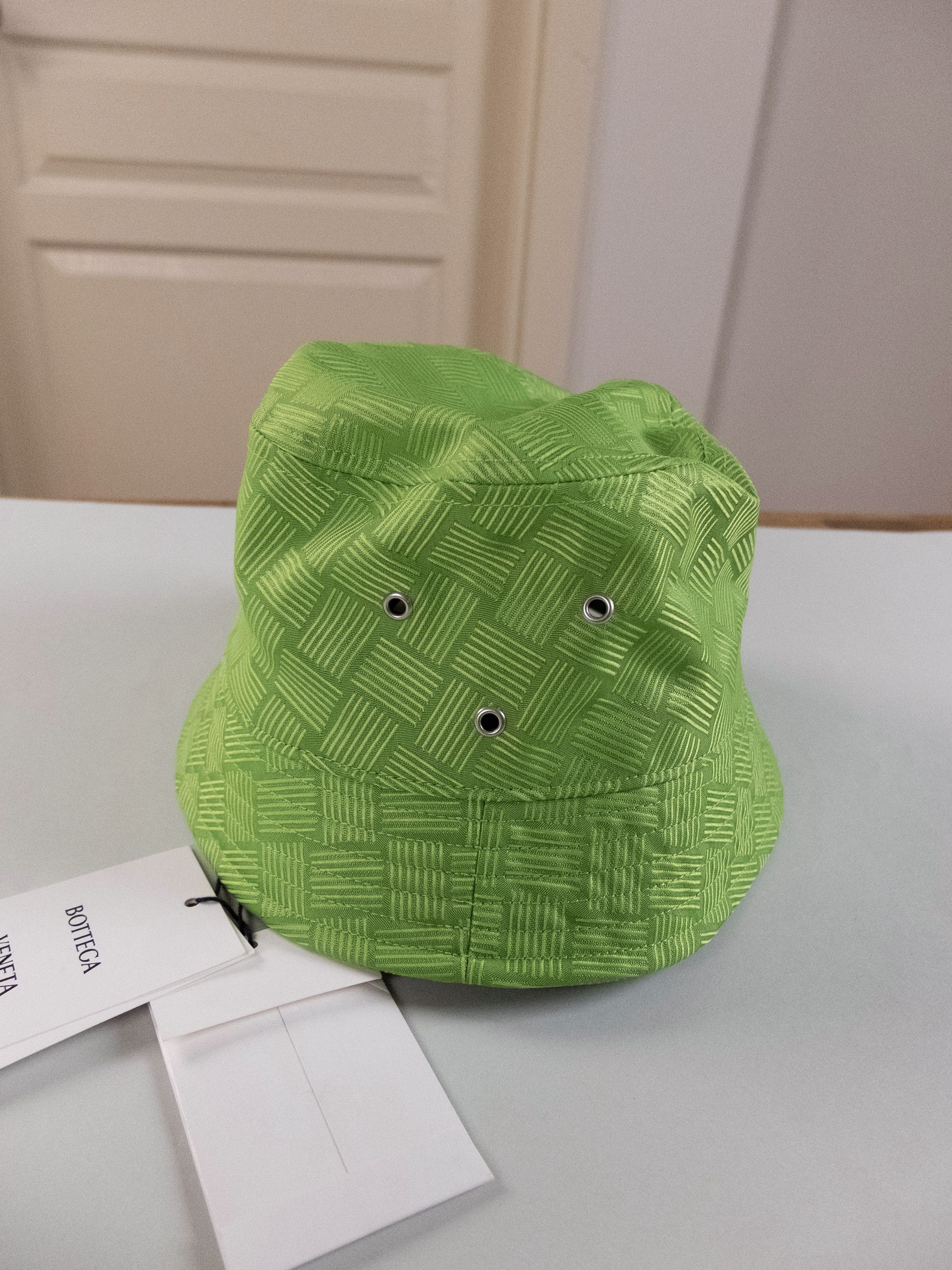 Bottega Veneta BOTTEGA VENETA intrecciato pattern green bucket hat Large q Size ONE SIZE - 5 Thumbnail