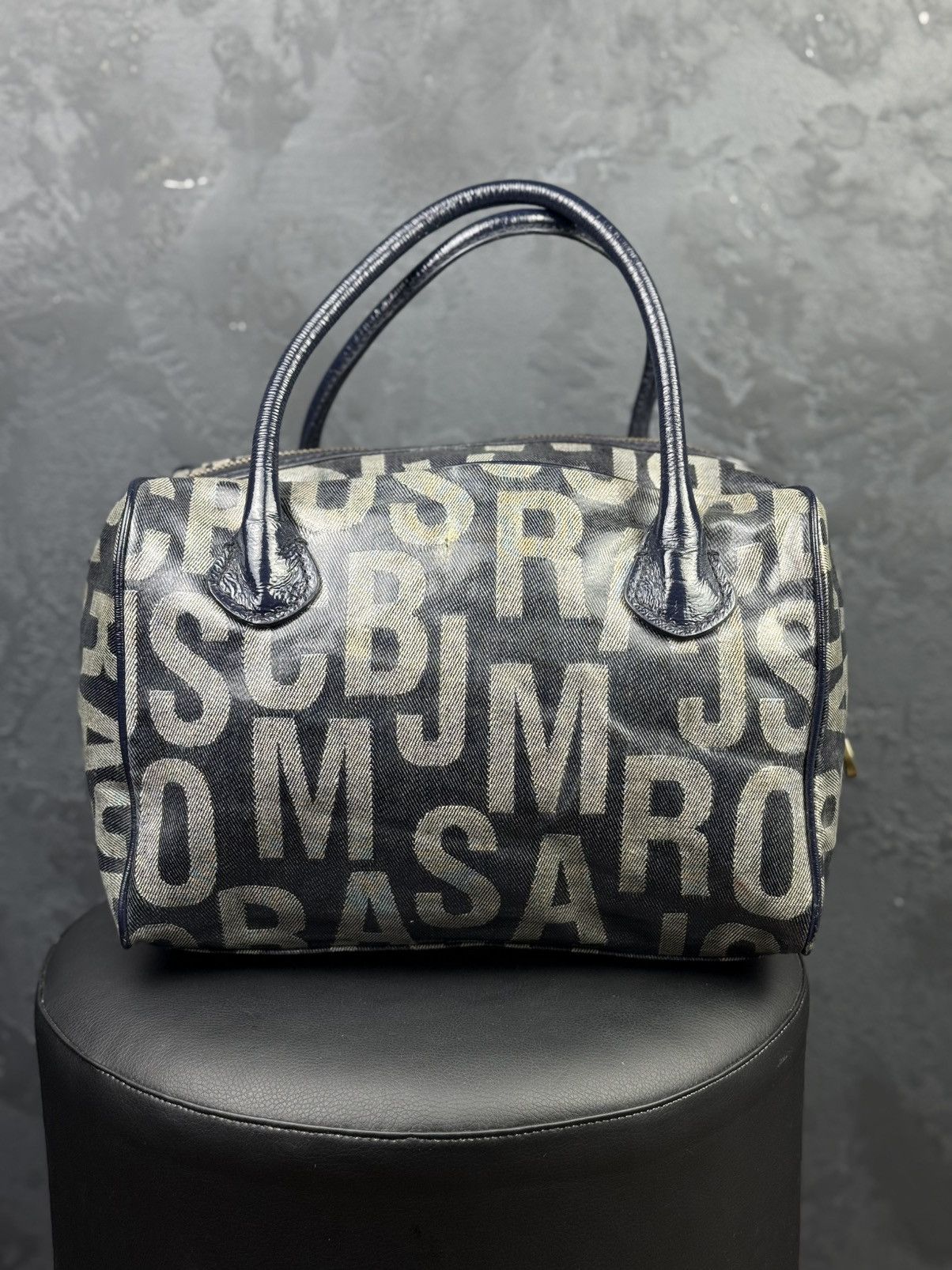 Marc by Marc Jacobs Marc by Marc Jacobs Blue Monogram Patent Leather Bag Size ONE SIZE - 3 Thumbnail