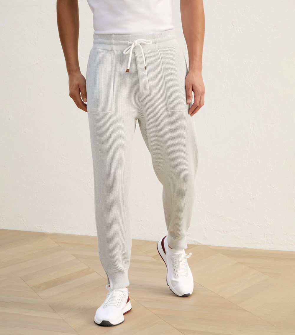 Image of Brunello Cucinelli O1W1Db10524 Sweatpants In Open White, Men's (Size 34)