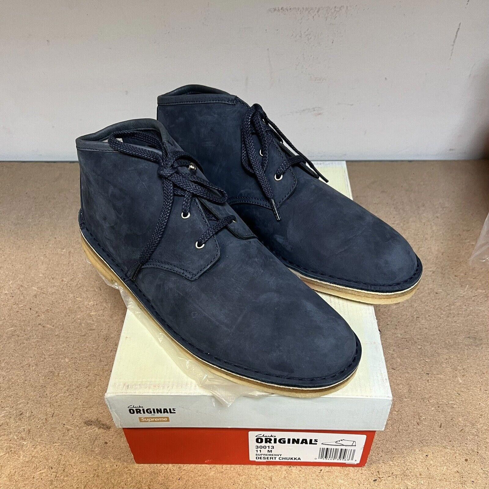 SS11 Supreme Clarks Desert Chukka Navy Suede Boots 30013